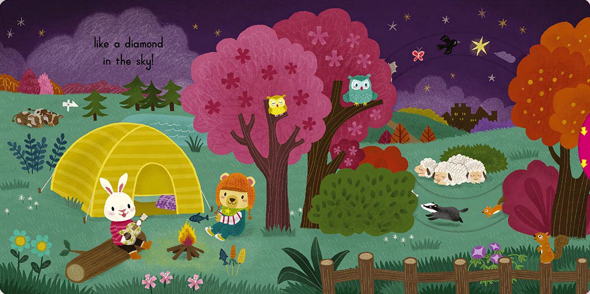 Twinkle, Twinkle, Little Star: (A Classic Bedtime Nursery Rhyme Board Book with Interactive Sliders and QR Code for Instrumental and Vocal Versions - For Babies and Toddlers)