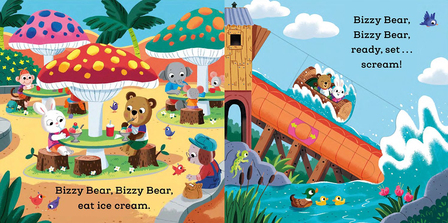 Bizzy Bear: Amusement Park: (Interactive Board Book About Roller Coasters and Rides for Toddlers - With Sturdy Tabs and Slides to Push and Pull)