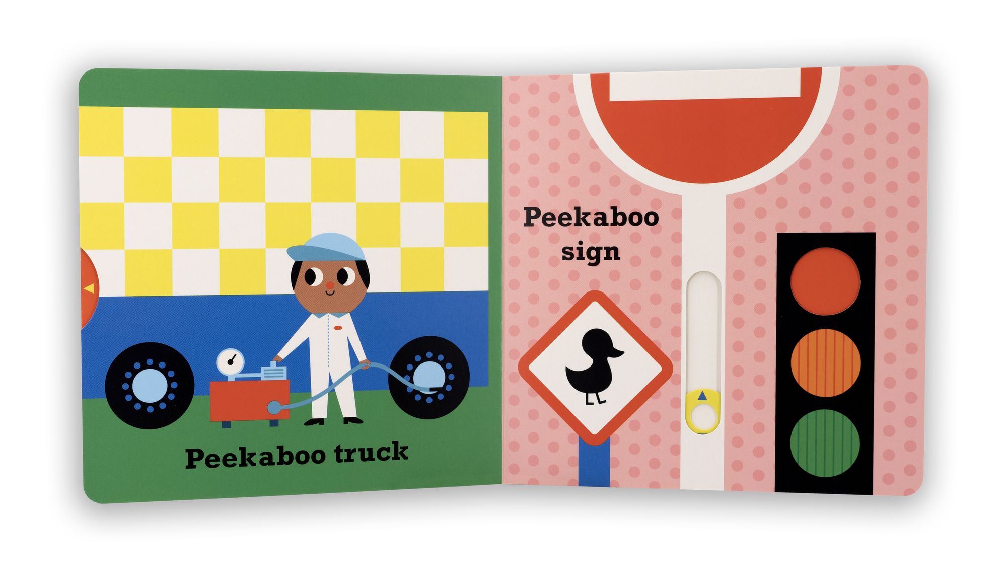 Peekaboo: Car: (An Interactive Board Book for Babies & Toddlers with Mirror & Sliders to Push, Pull, or Turn. Cute Artwork Includes a Truck, Bus, Tools, & More.)