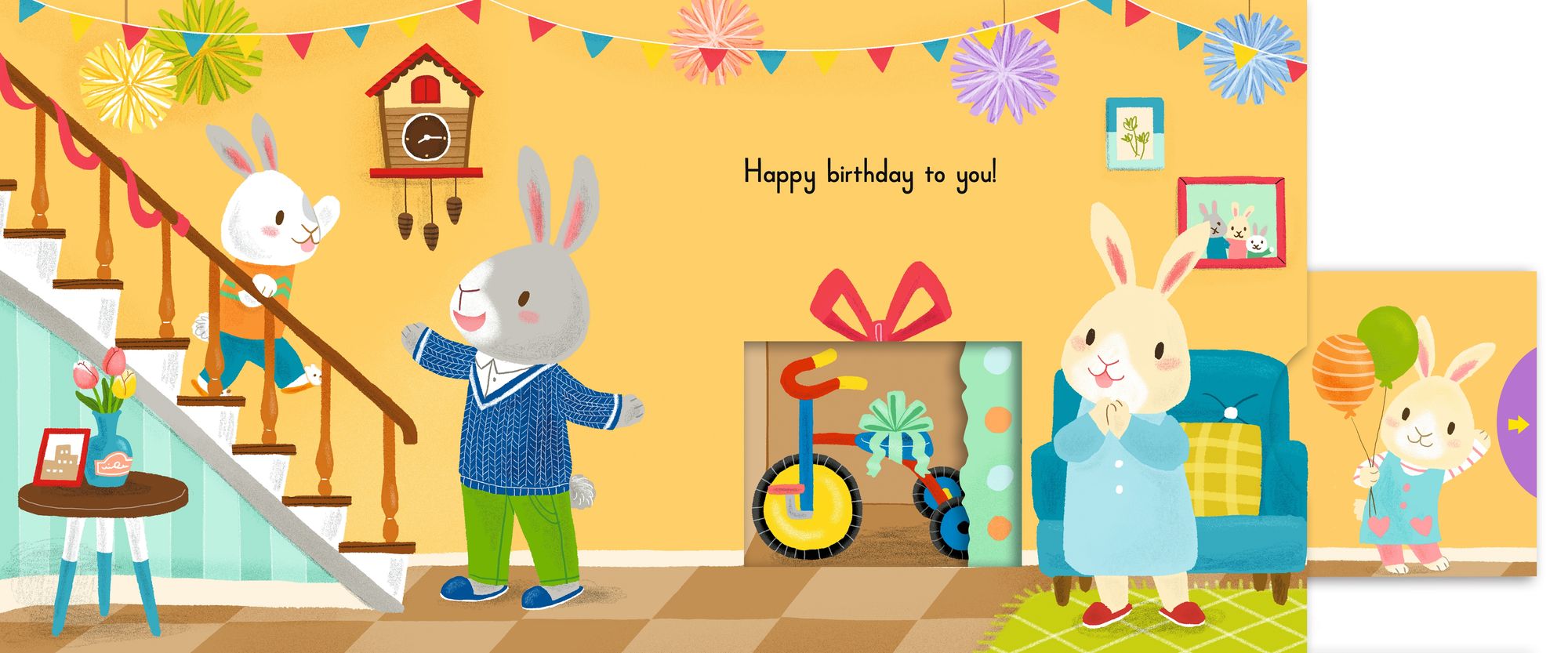 Happy Birthday: (An Interactive Board Book with Sliders and QR Code for Instrumental and Vocal Versions - For Babies and Toddlers)