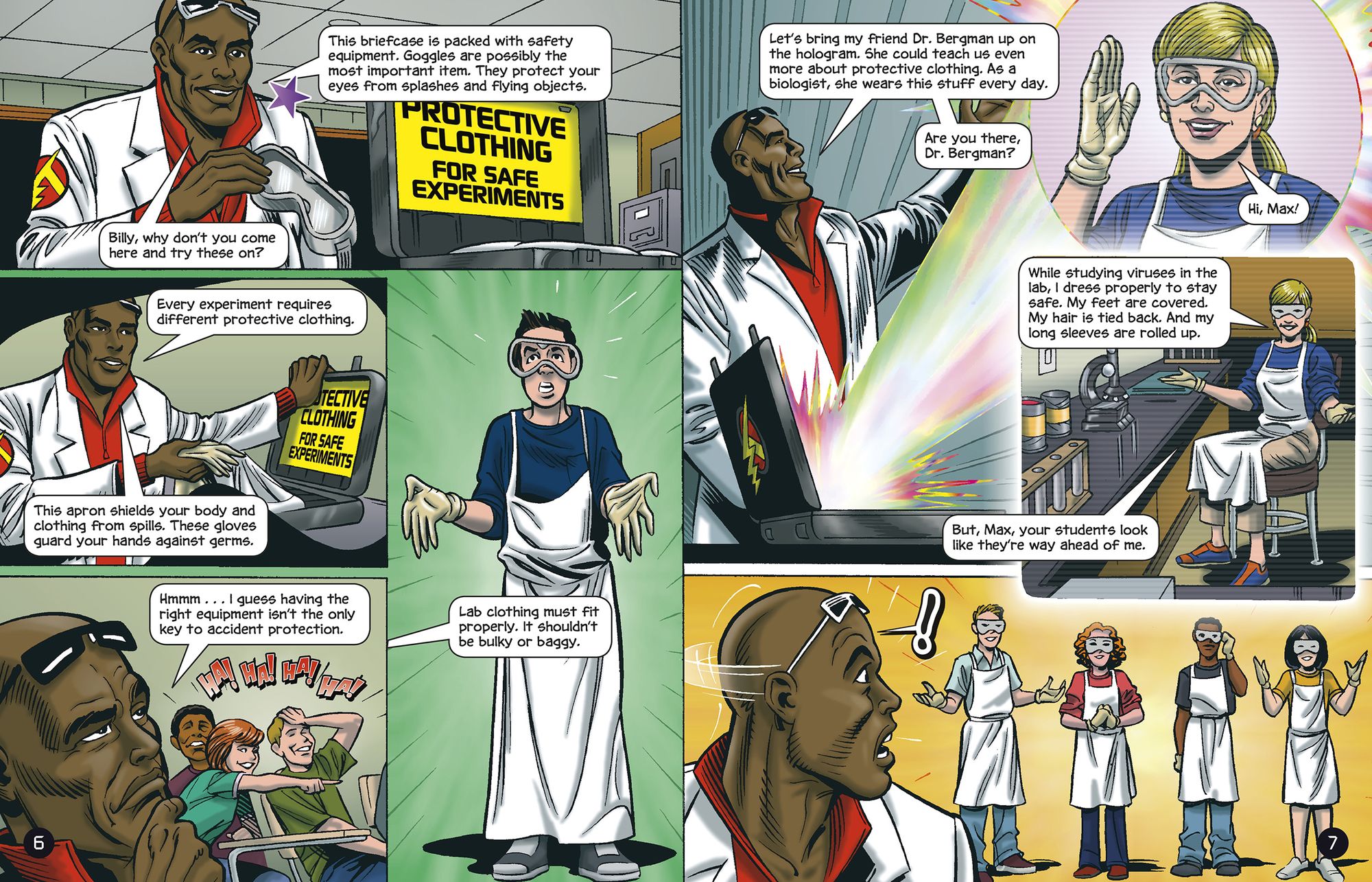 Lessons in Science Safety with Max Axiom Super Scientist: 4D An Augmented Reading Science Experience