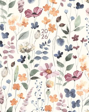 Garden Botanical 2026 7.5 X 9.5 Booklet Monthly Planner