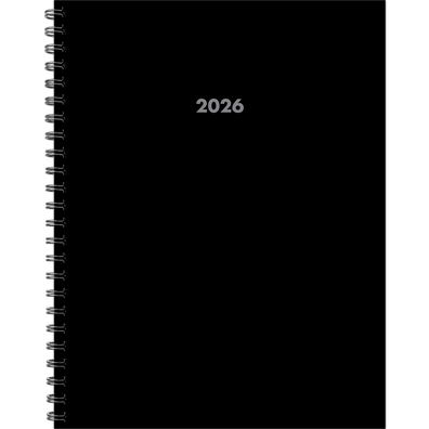 Basic Black 2026 8.5 X 11 Weekly Monthly Softcover Planner