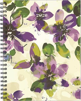 Watercolor Floral 2026 6.5 X 8.5 Weekly Monthly Softcover Planner
