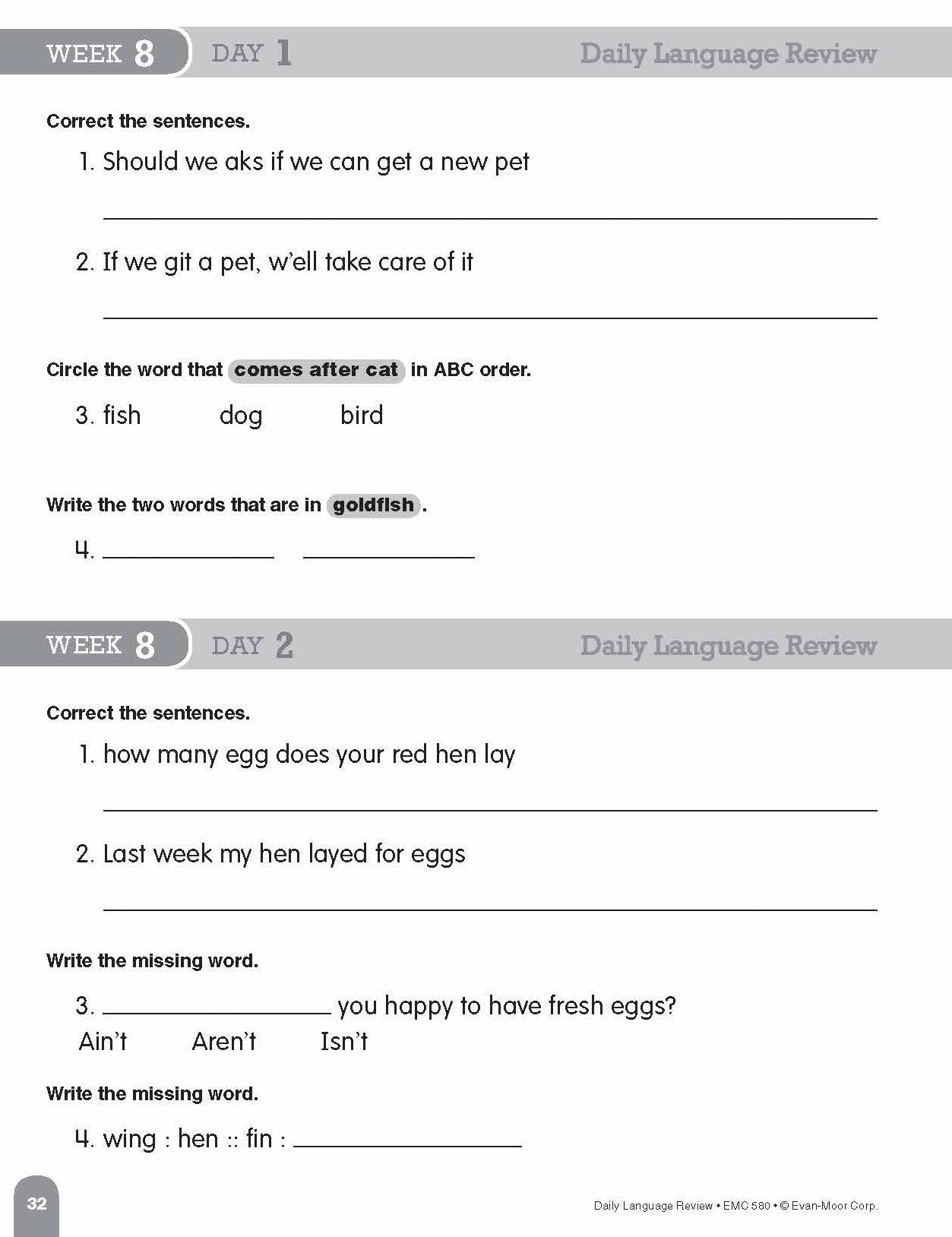 Daily Language Review Grade 2 Te
