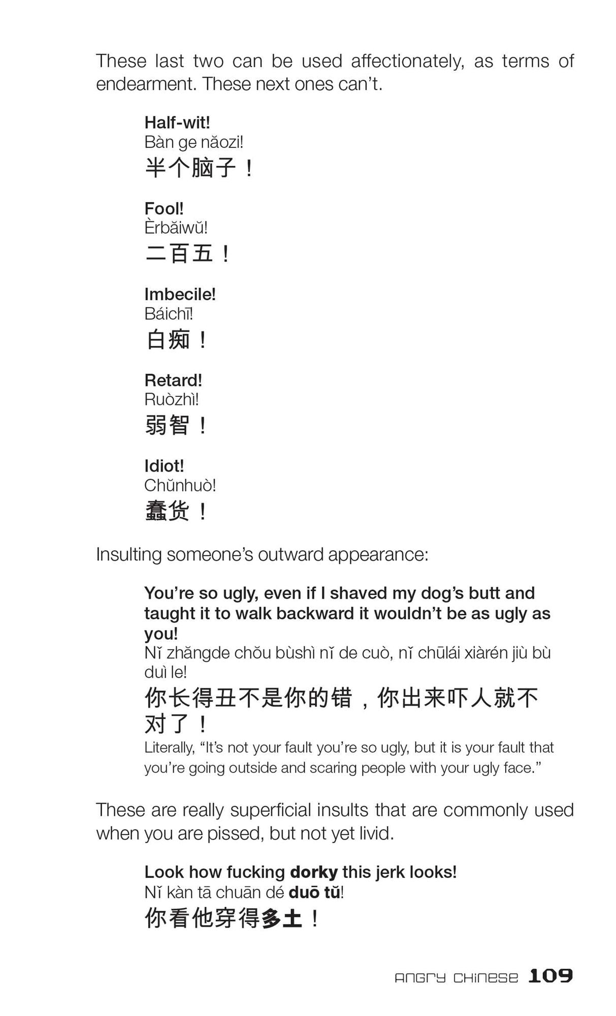 Dirty Chinese: Everyday Slang from "What's Up?" to "F*%# Off!"