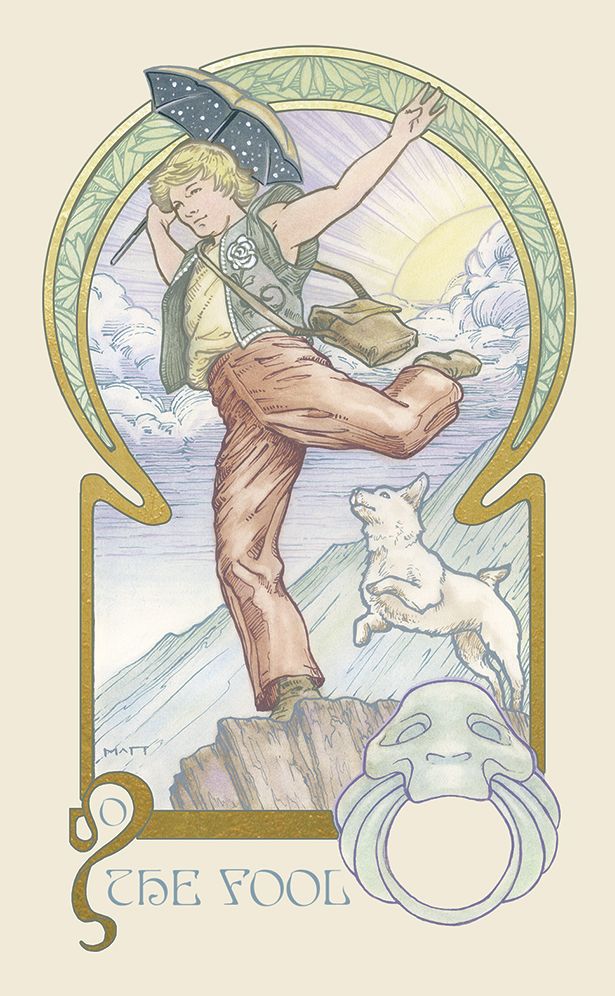 Ethereal Visions Illuminated Tarot Deck: Elegant 80-Card Art Nouveau Tarot Deck with Gold Foil, Full-Color 140-Page Guidebook, Hand-Drawn Illustrations - Ideal for Beginners & Collectors