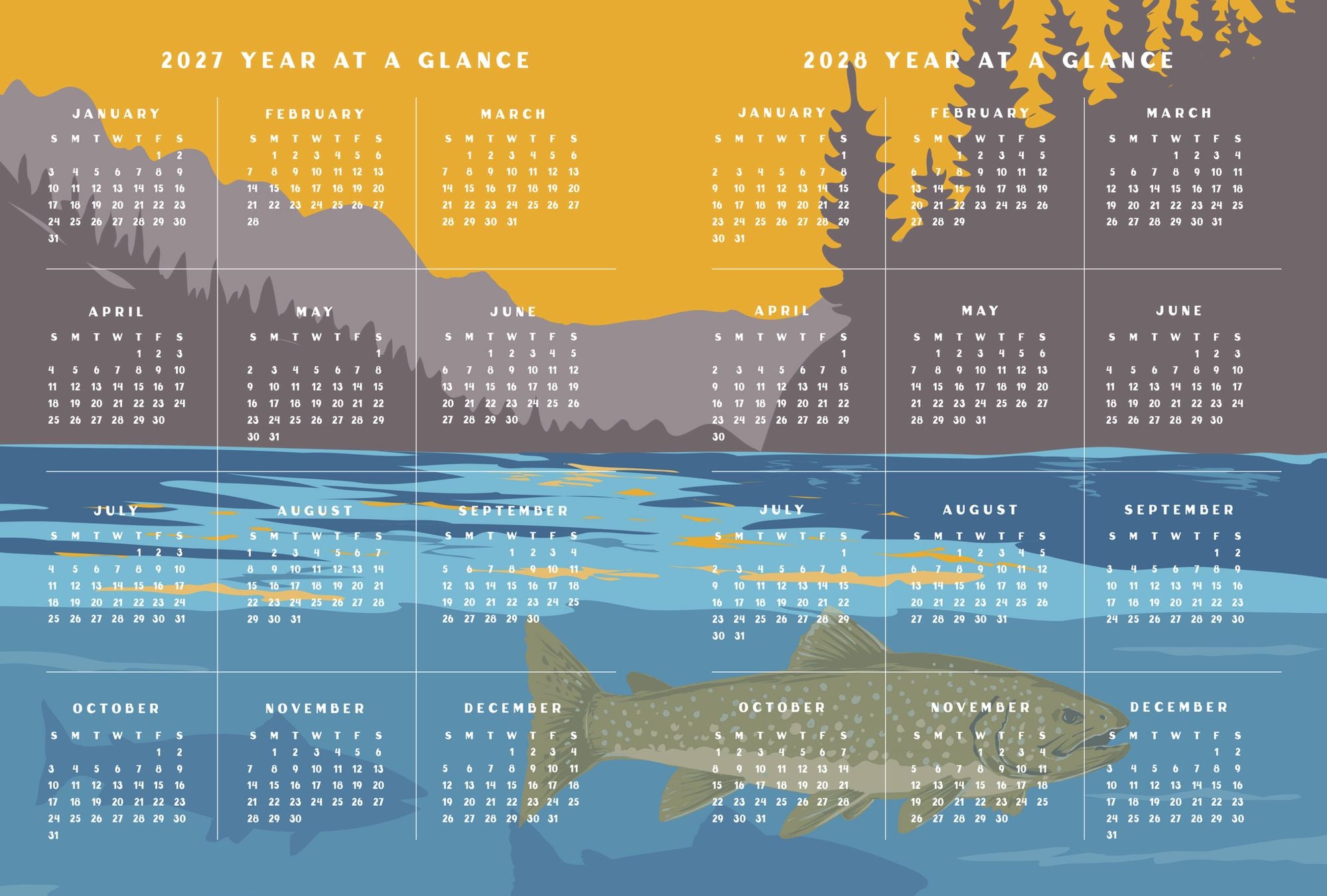 National Parks 2027 Weekly Planner: July 2026 - December 2027