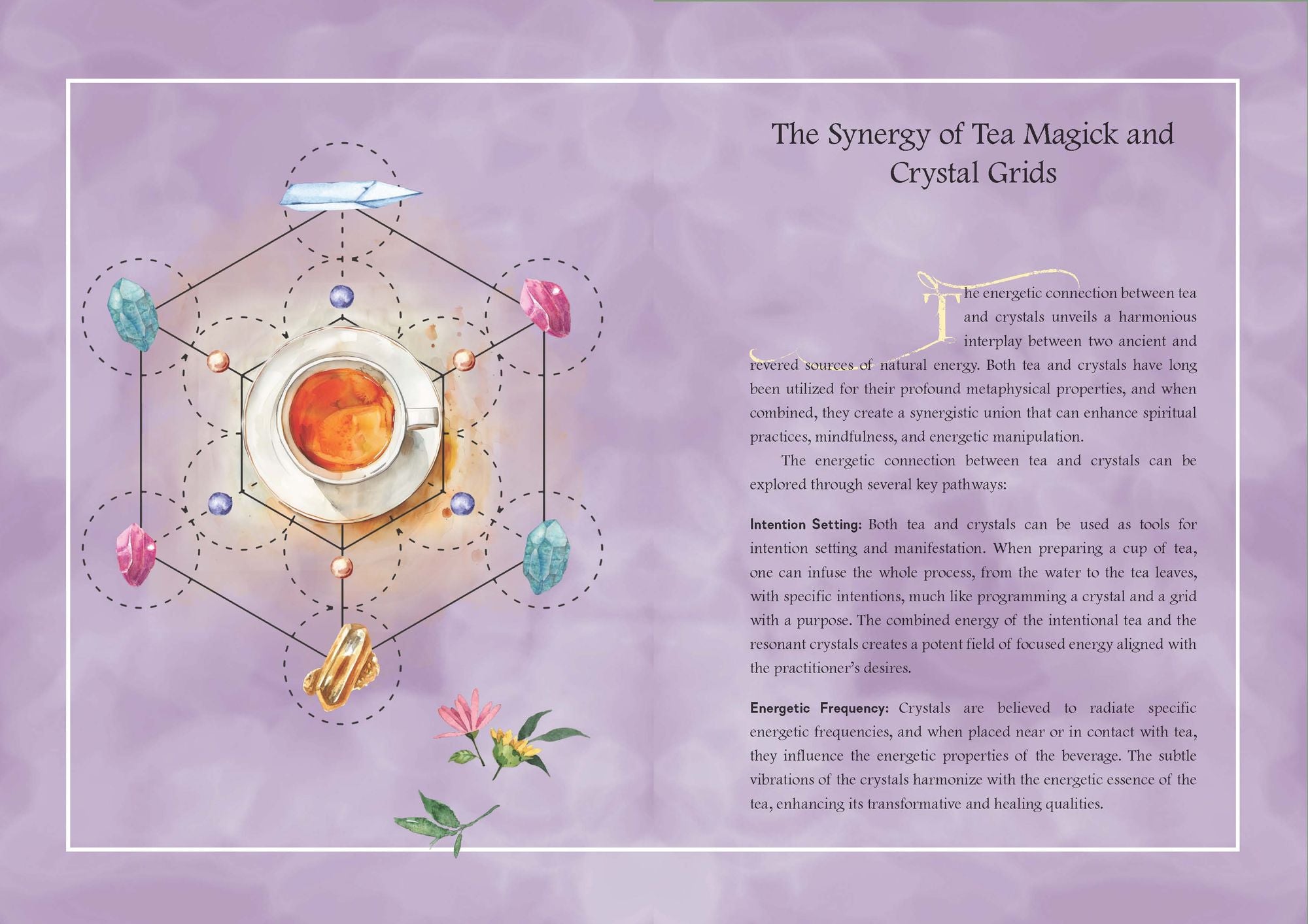 A Tea Witch's Crystal Brews: Empowering the Magick of Tea with Crystal Grids