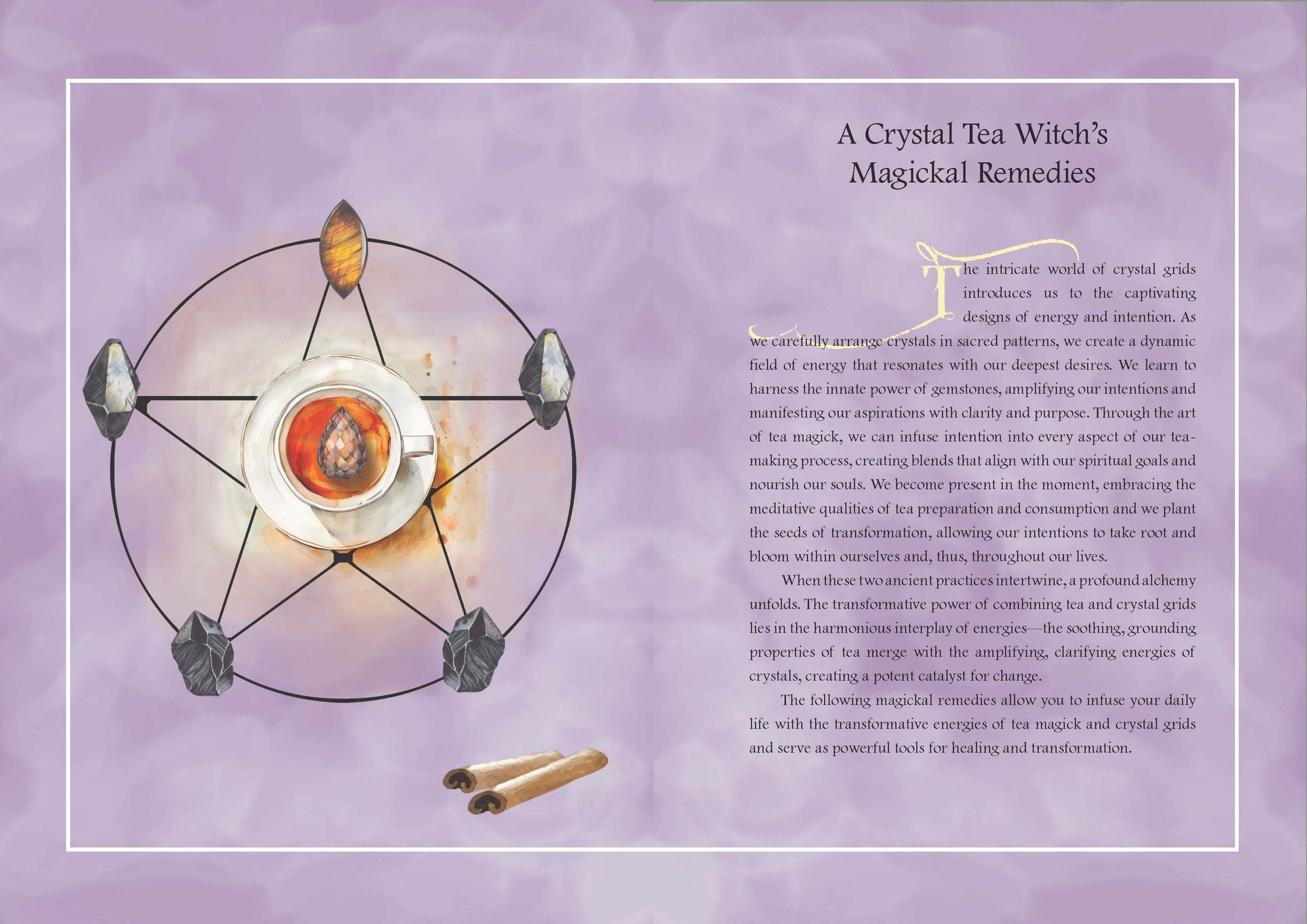 A Tea Witch's Crystal Brews: Empowering the Magick of Tea with Crystal Grids