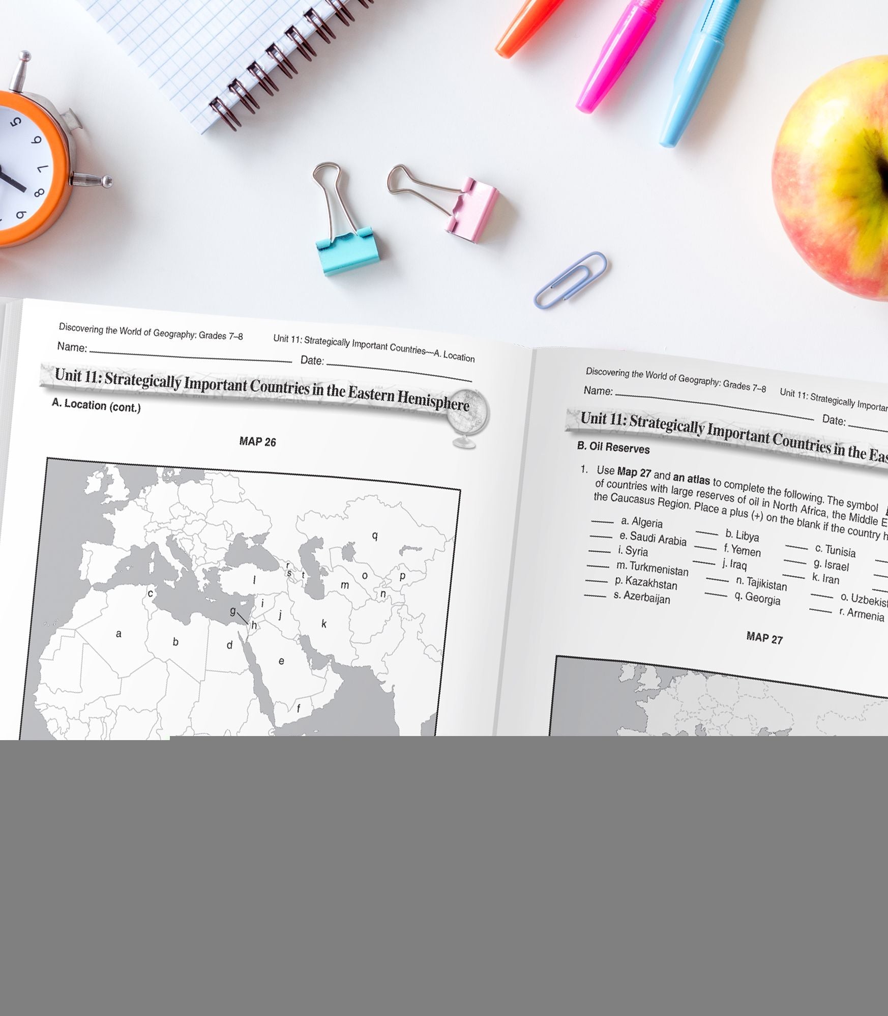 Discovering the World of Geography: Includes Selected National Geography Standards (Grades 7-8)