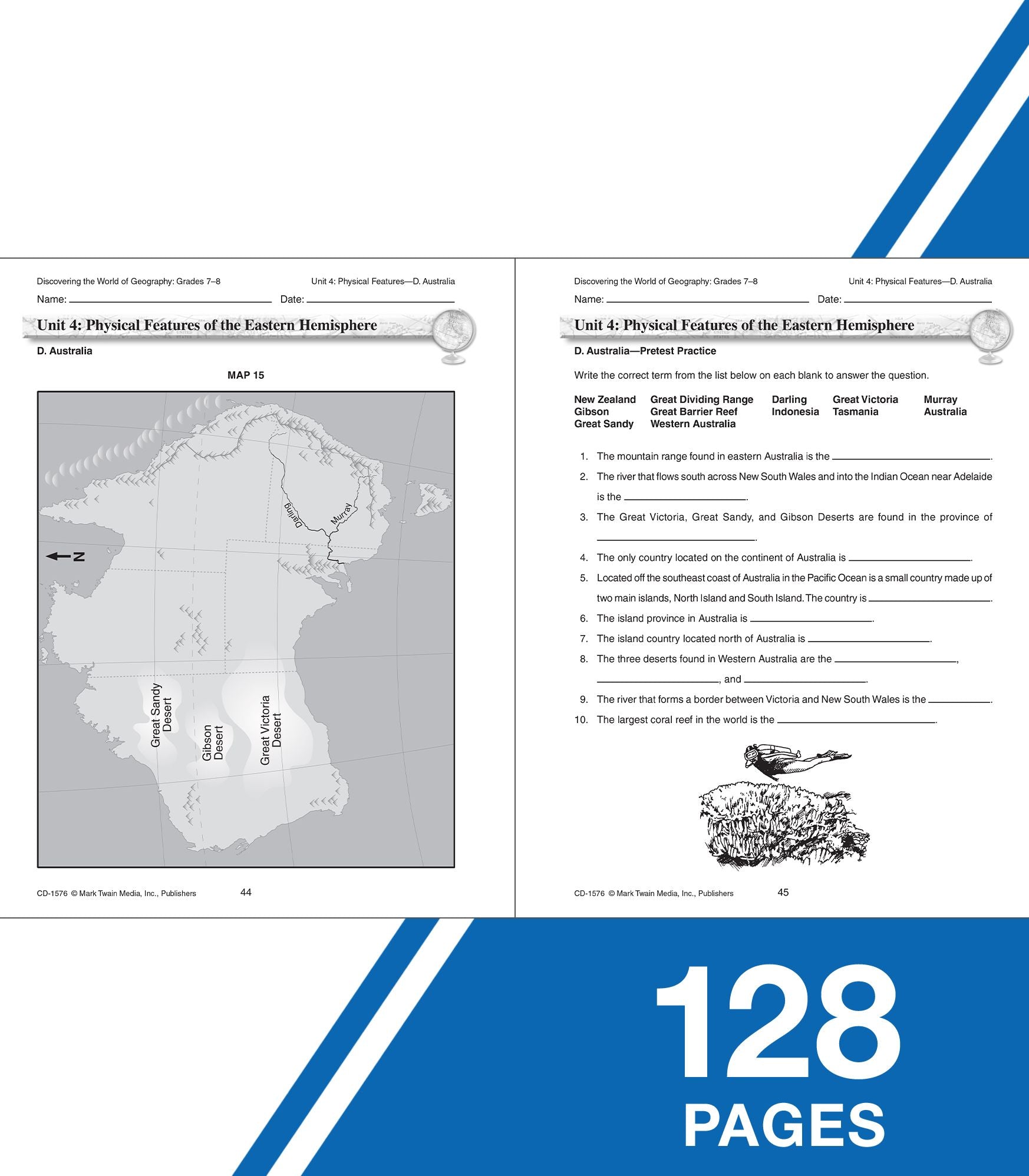 Discovering the World of Geography: Includes Selected National Geography Standards (Grades 7-8)