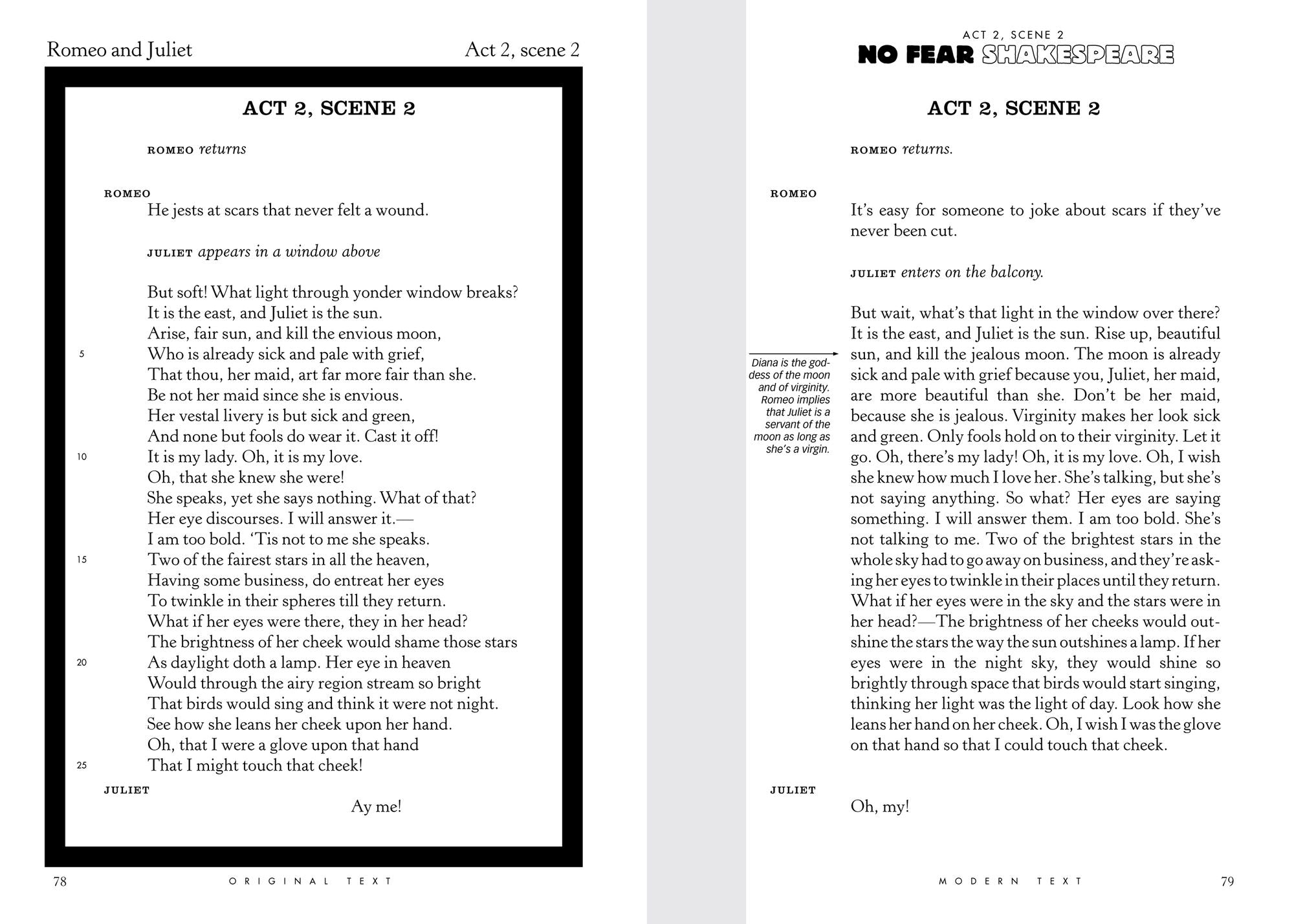 Romeo and Juliet: No Fear Shakespeare Side-by-Side Plain English
