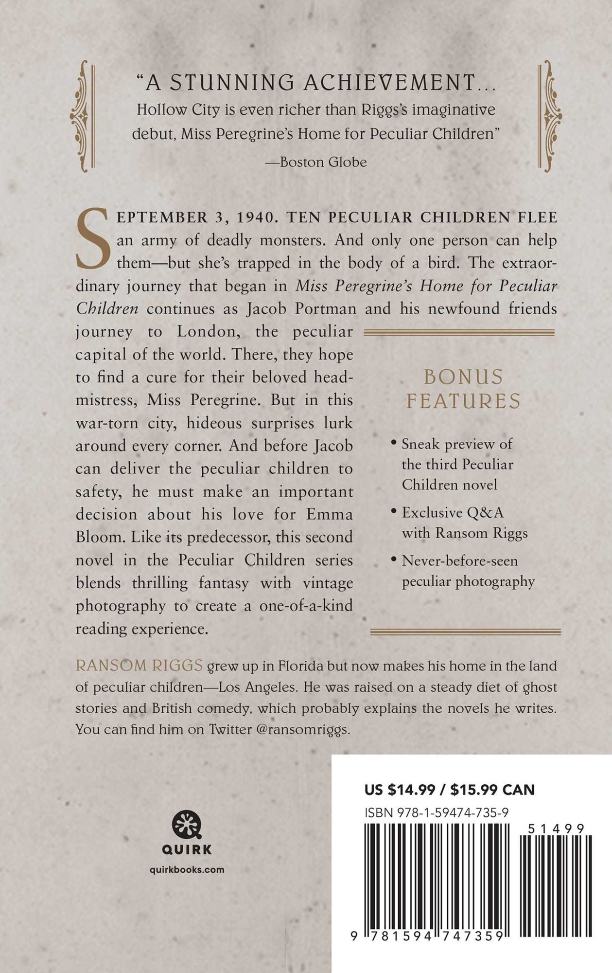Hollow City (Miss Peregrine's Peculiar Children Series #2)