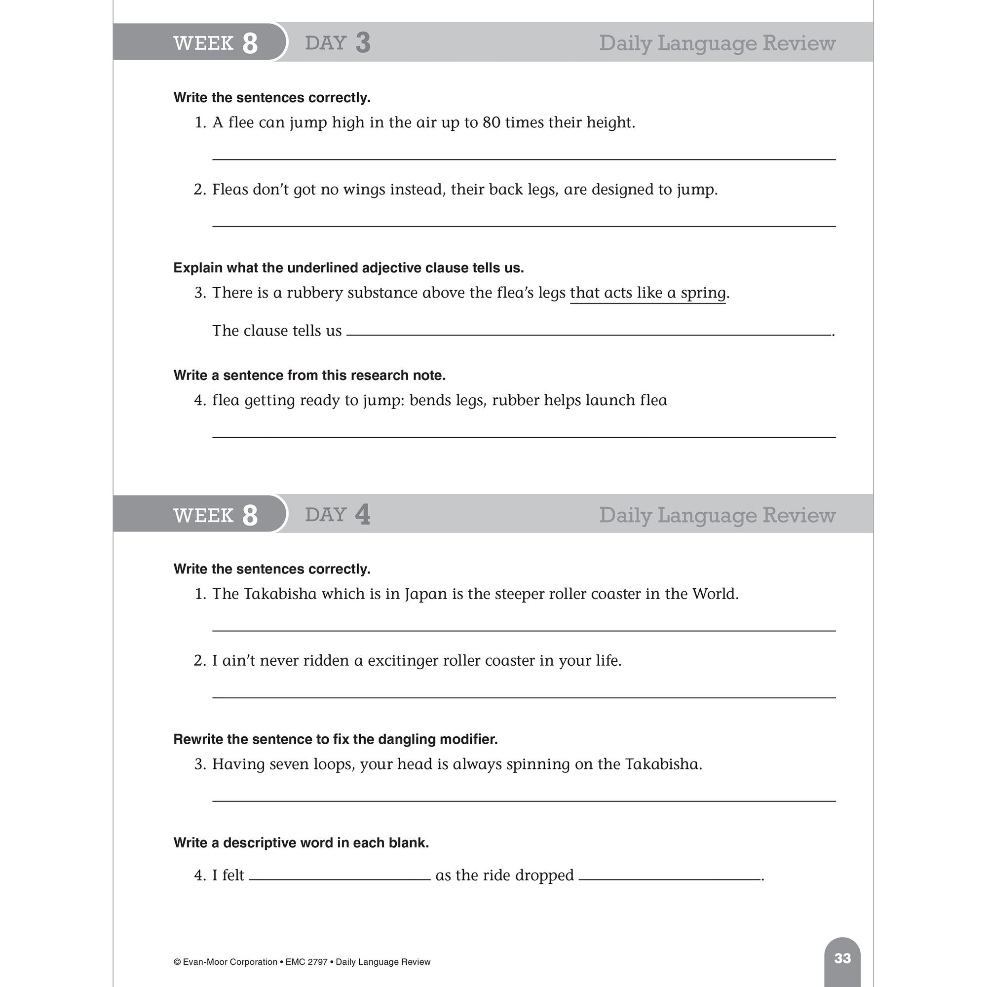 Daily Language Review, Grade 7
