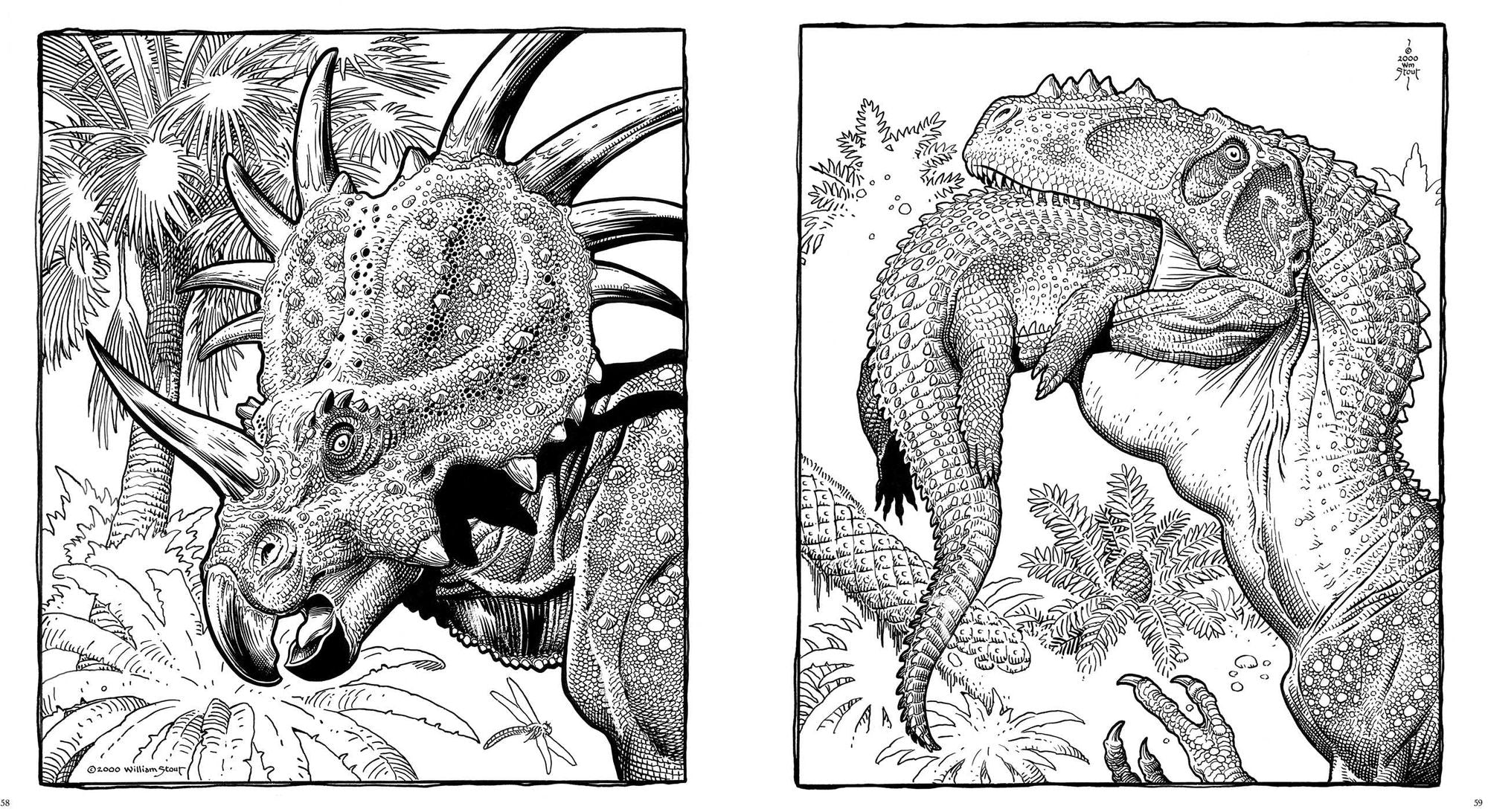 Dinosaurs: A Coloring Book by William Stout