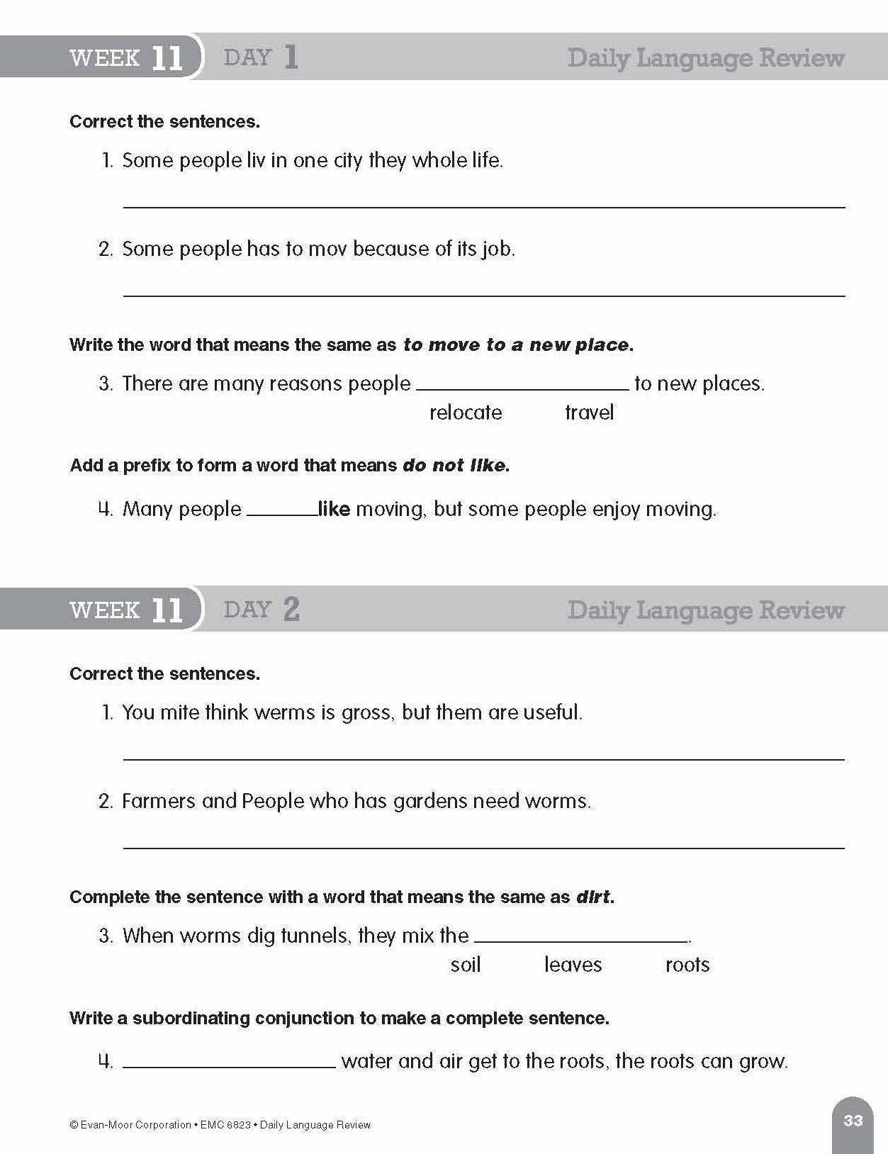 Daily Language Review Grade 3 Sb