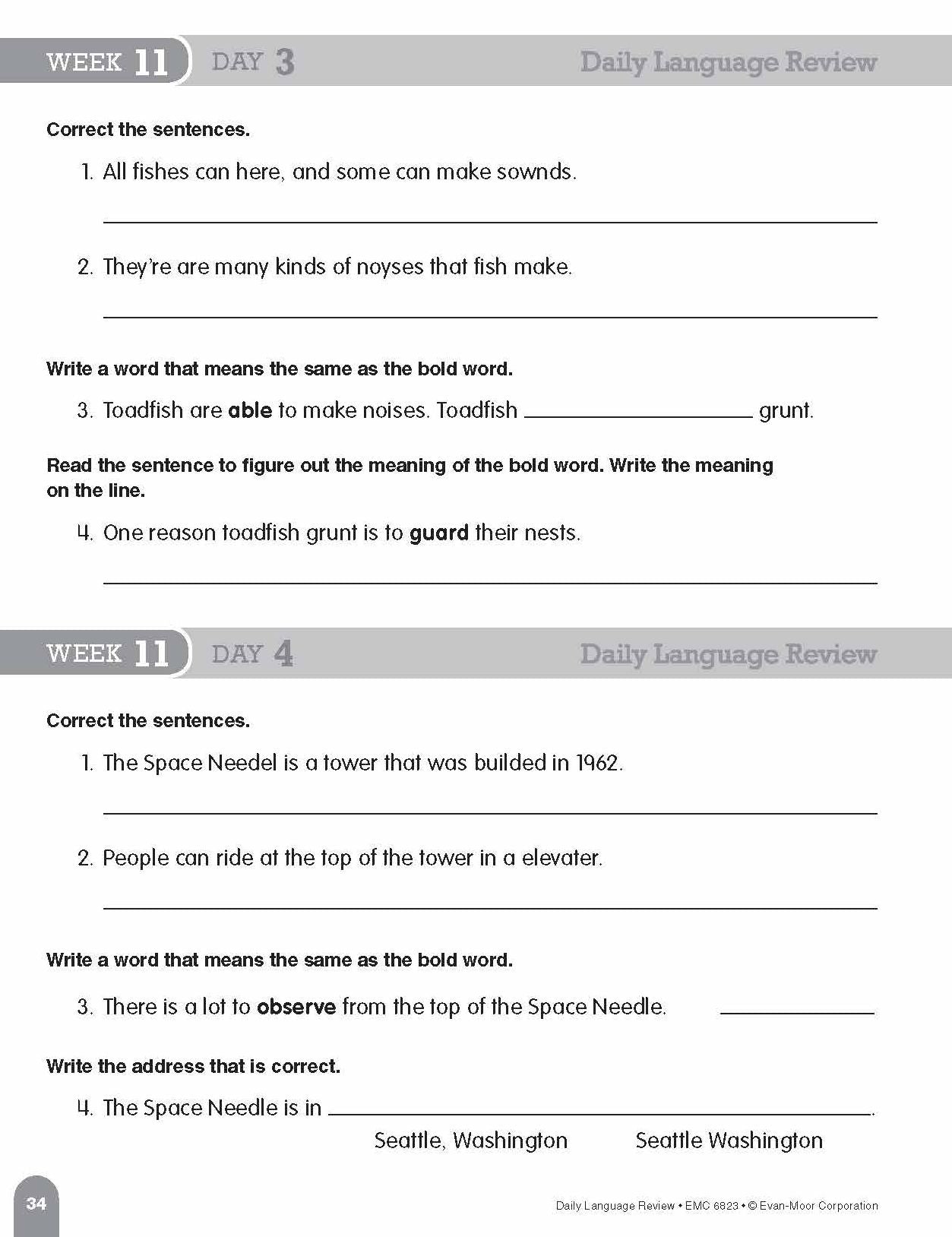 Daily Language Review Grade 3 Sb