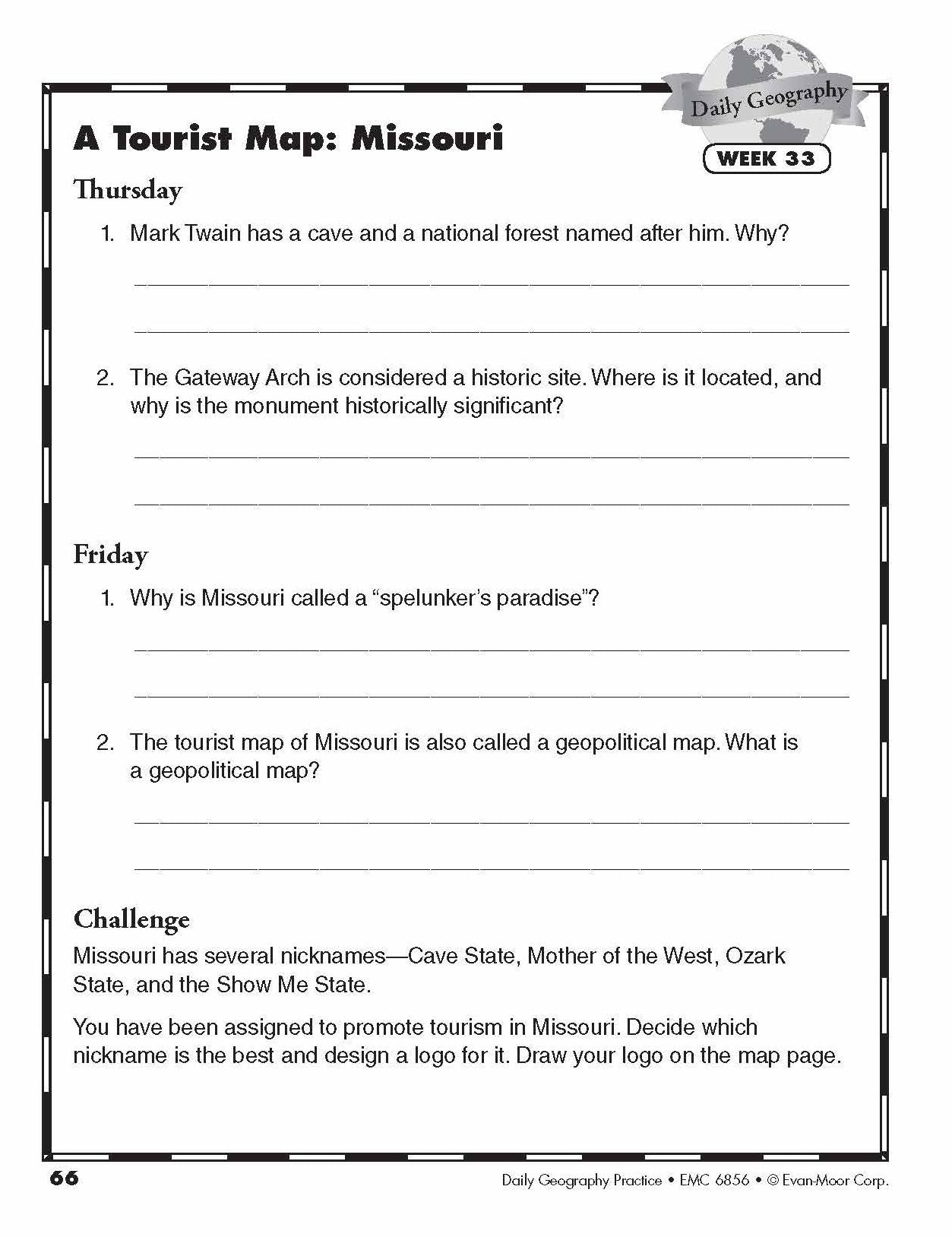 Daily Geography Practice, Grade 6 Student Edition Workbook