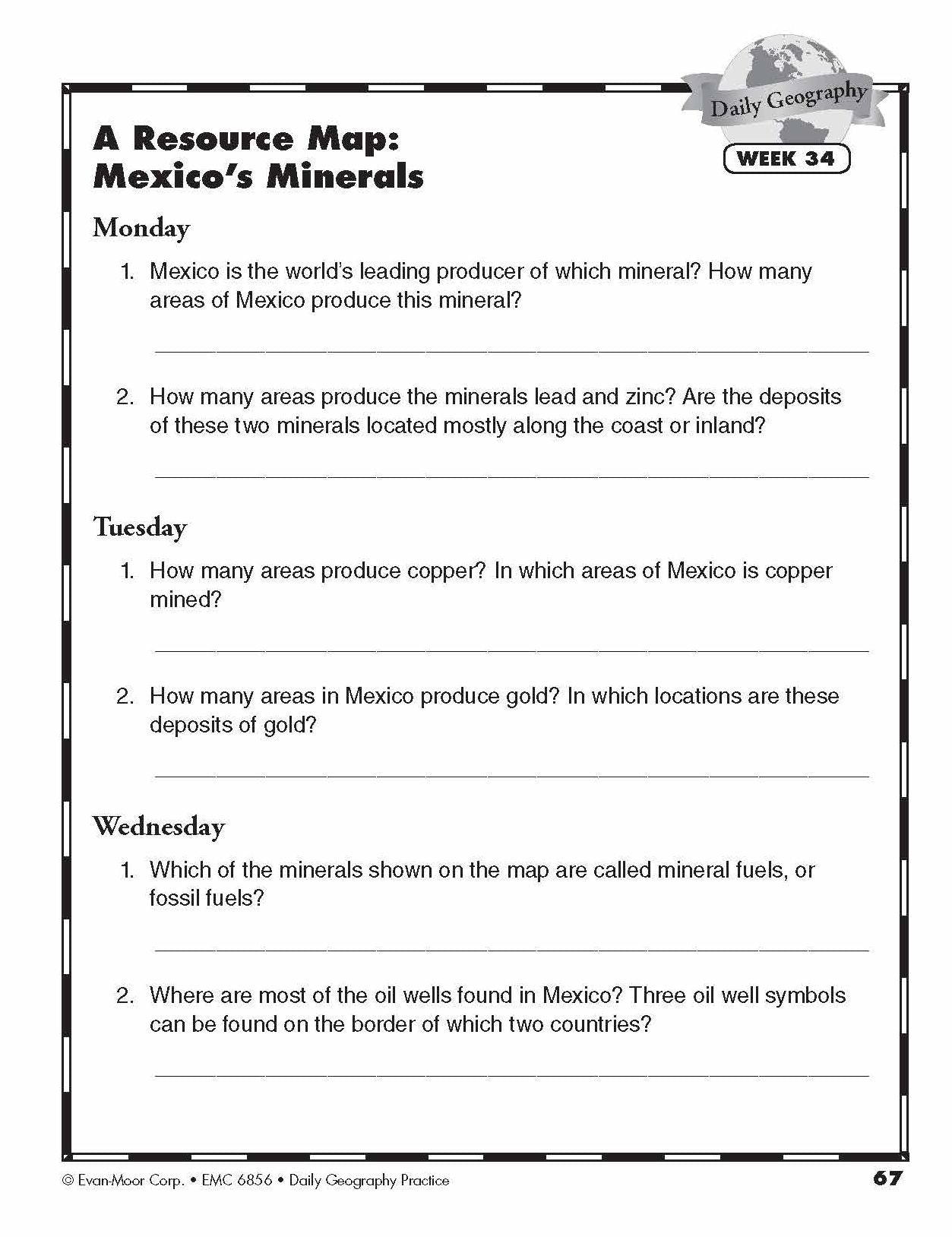 Daily Geography Practice, Grade 6 Student Edition Workbook