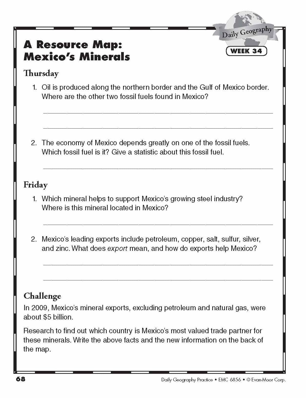 Daily Geography Practice, Grade 6 Student Edition Workbook