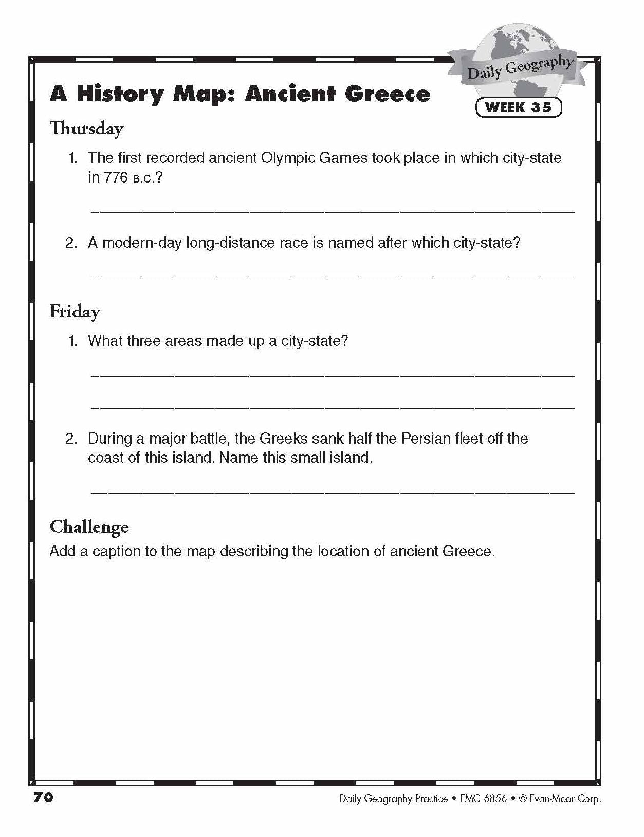 Daily Geography Practice, Grade 6 Student Edition Workbook