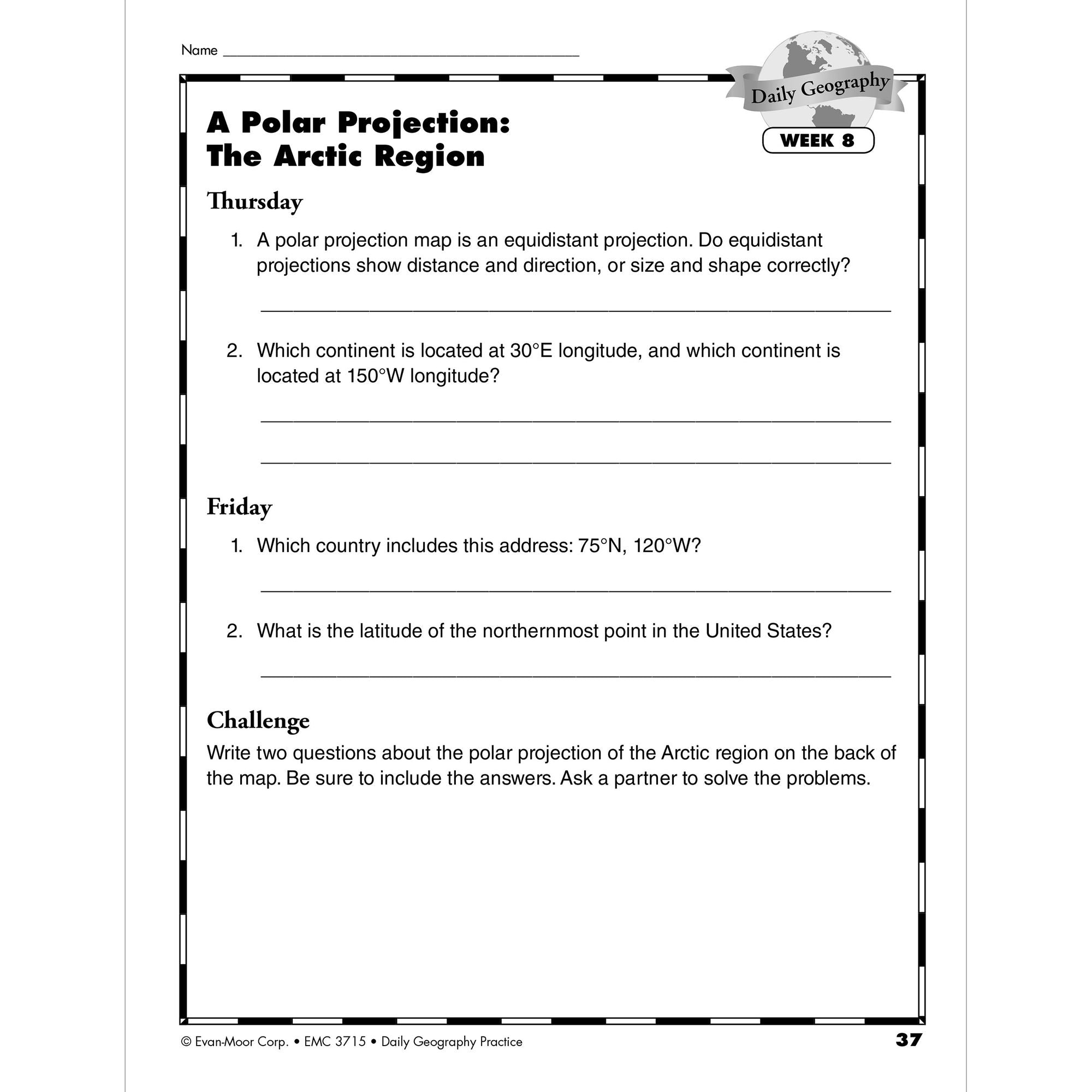 Daily Geography Practice, Grade 6 Student Edition Workbook