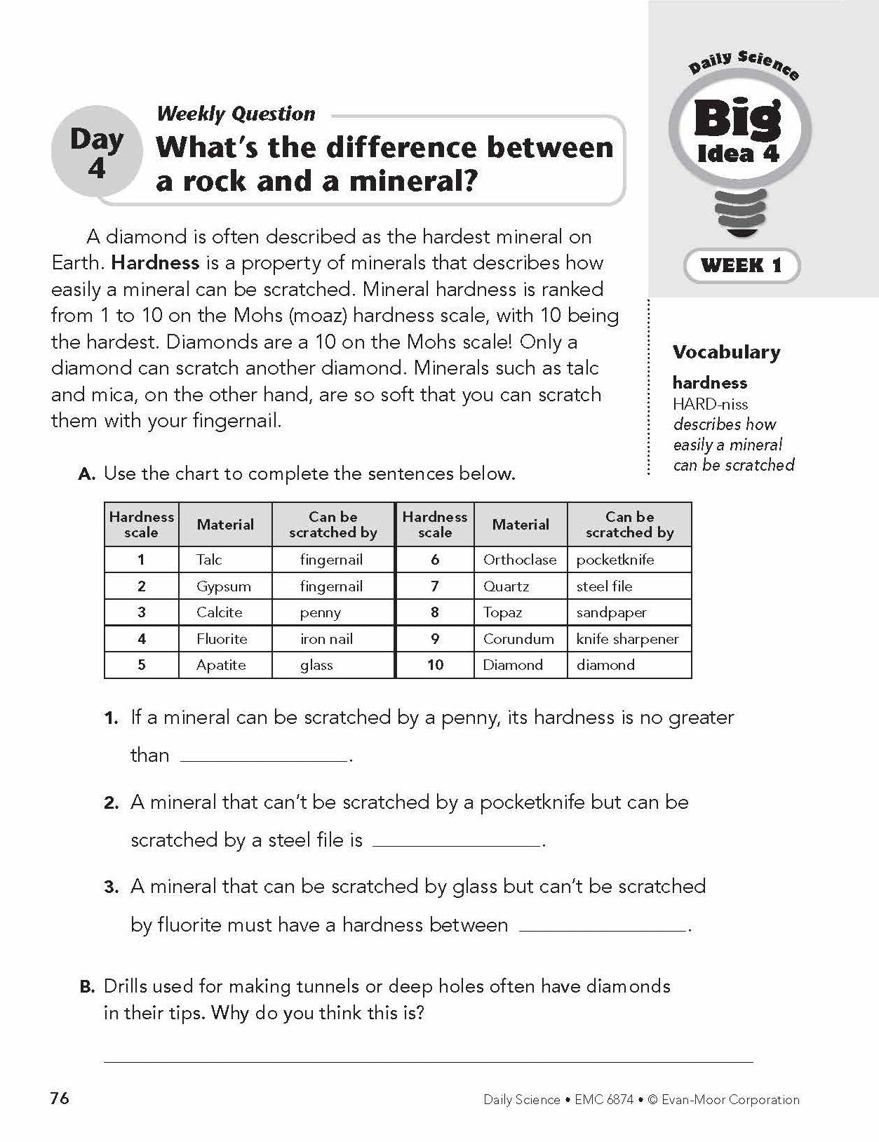 Daily Science, Grade 4 Student Edition Workbook