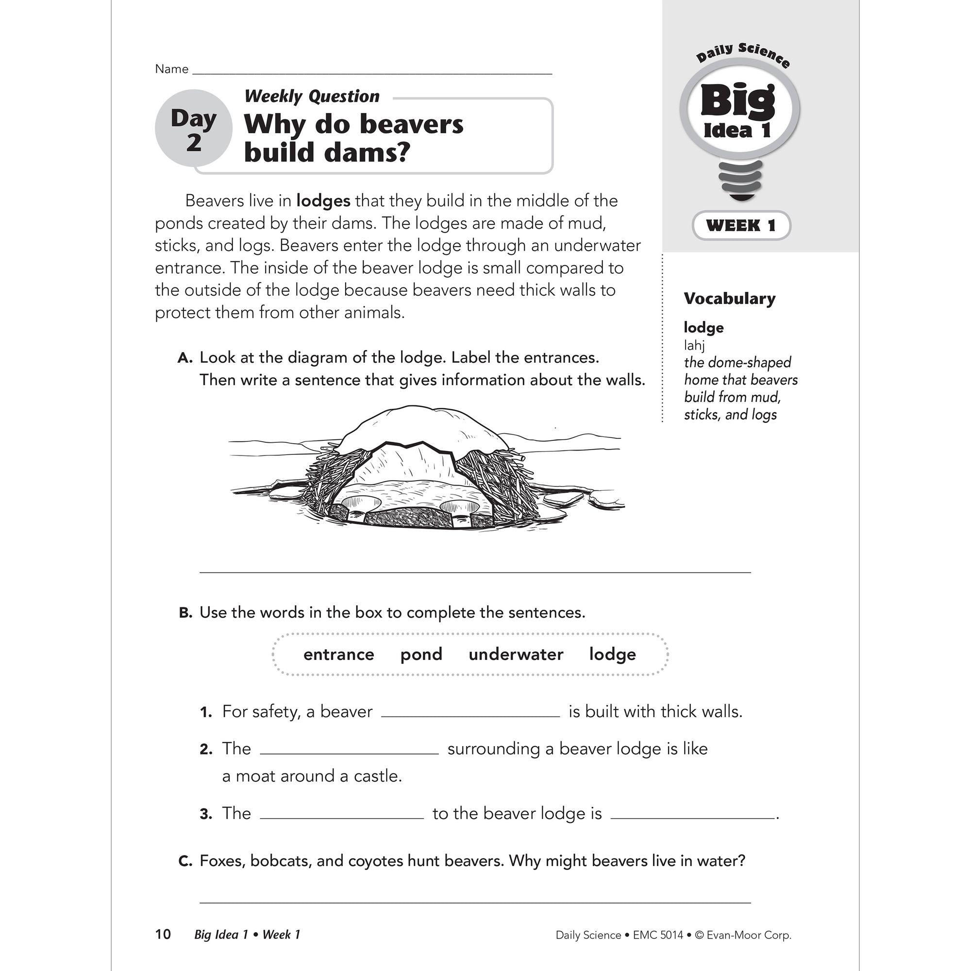 Daily Science, Grade 4 Student Edition Workbook