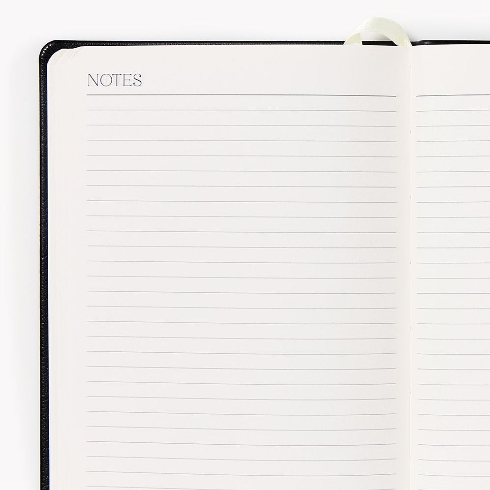 2027 Paper Source Black Weekly Pocket Planner