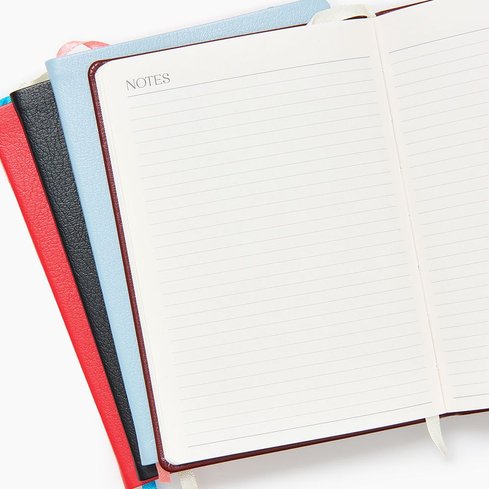 2025-2026 Paper Source Black Leather 18-Month Monthly Pocket Planner