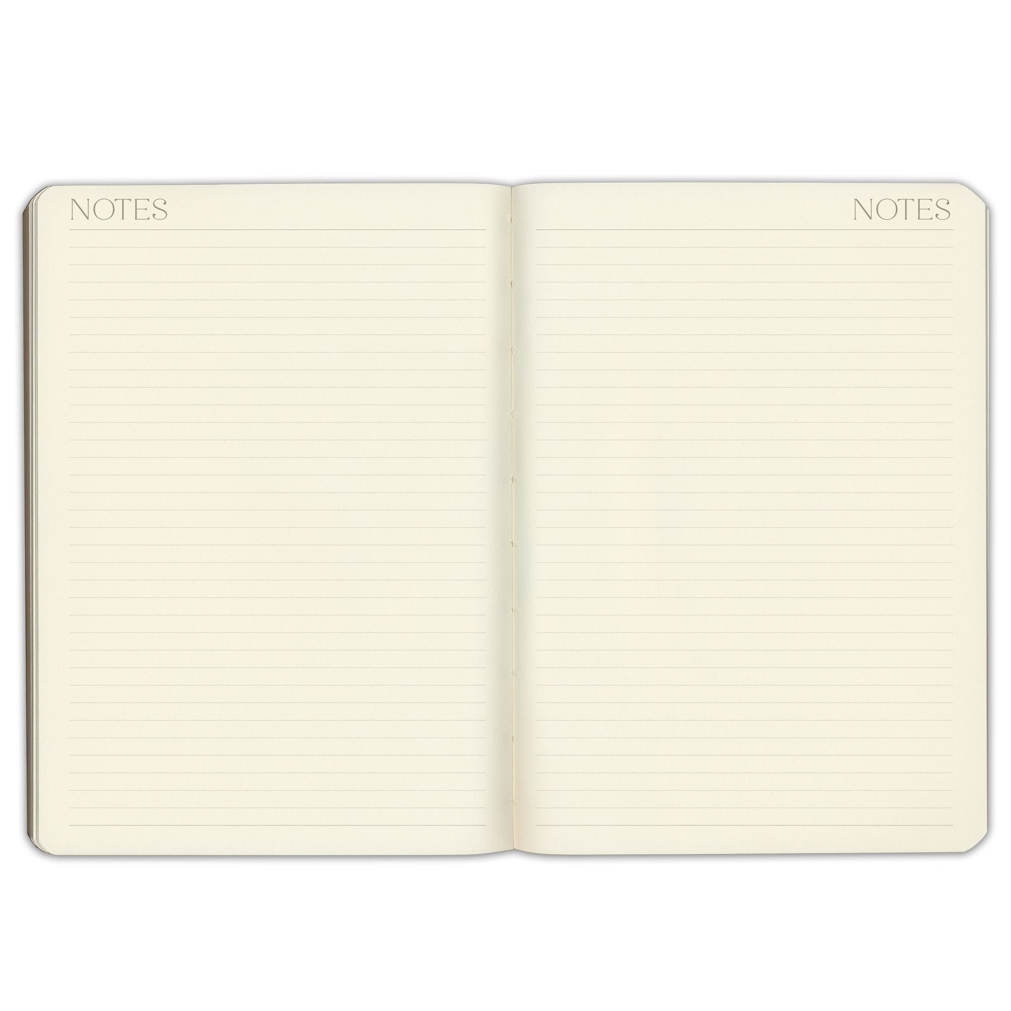 2026-2027 Paper Source Black Leather 12-Month Daily Planner