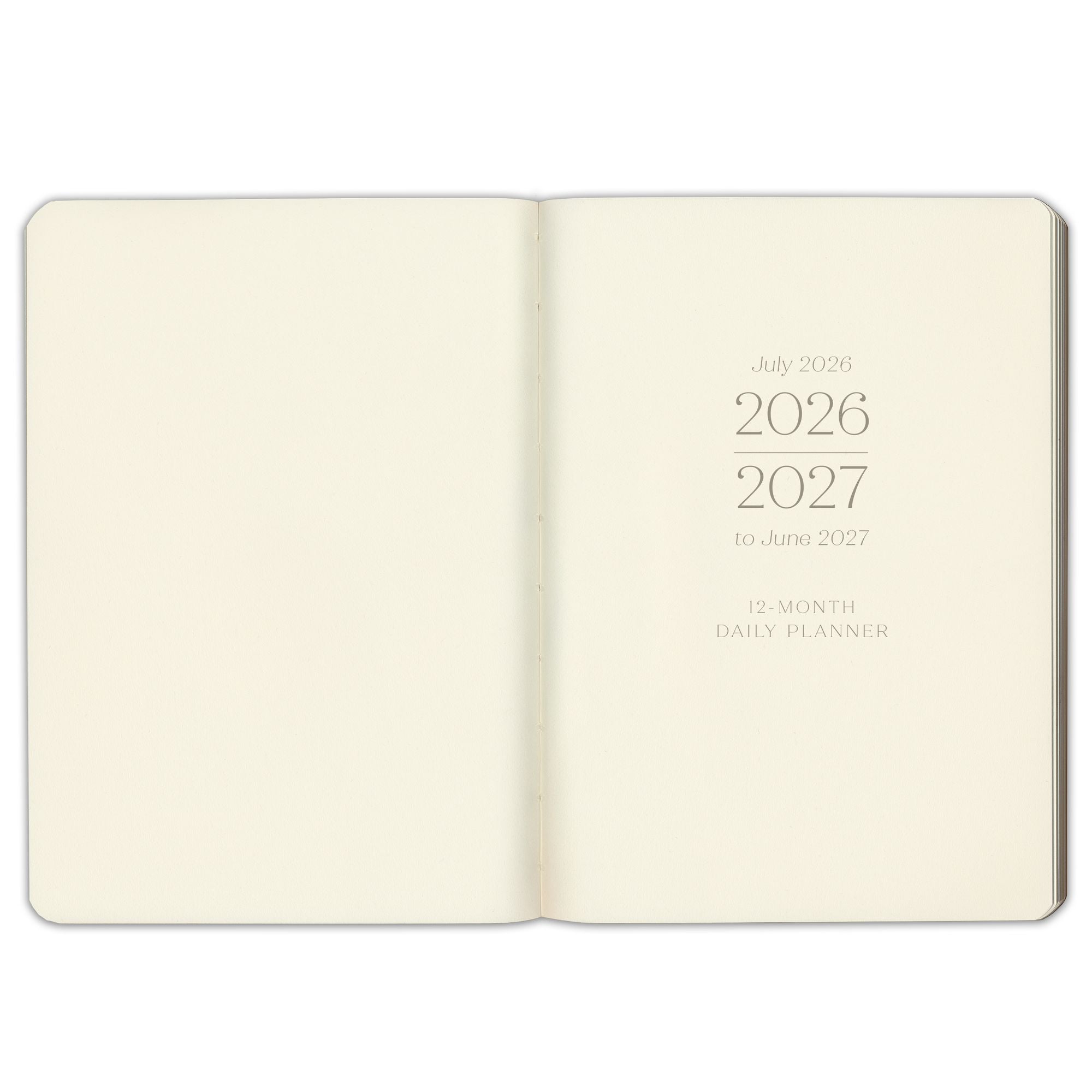2026-2027 Paper Source Gray Lilac Leather 12-Month Daily Planner