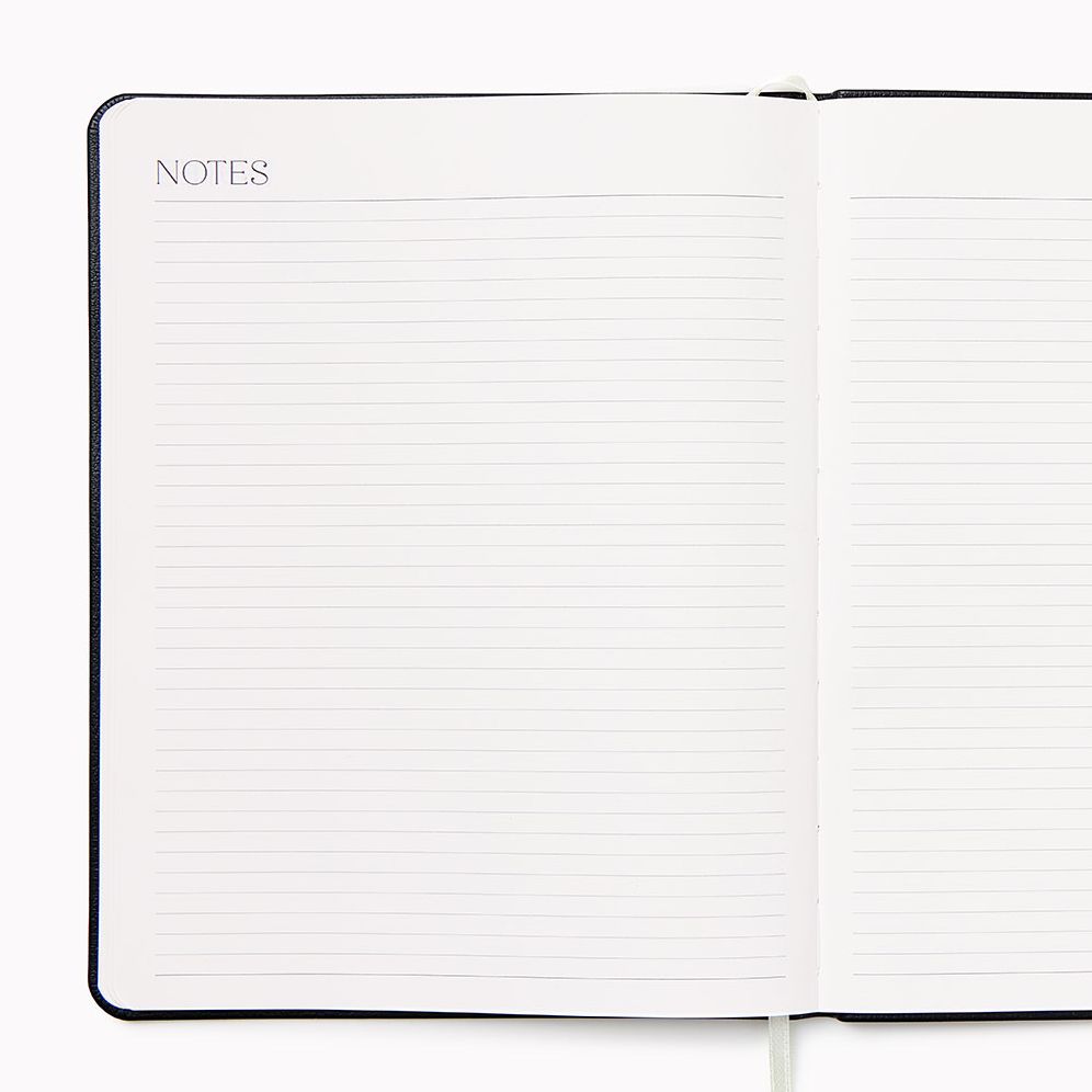 2027 Paper Source Black Monthly Desk Planner
