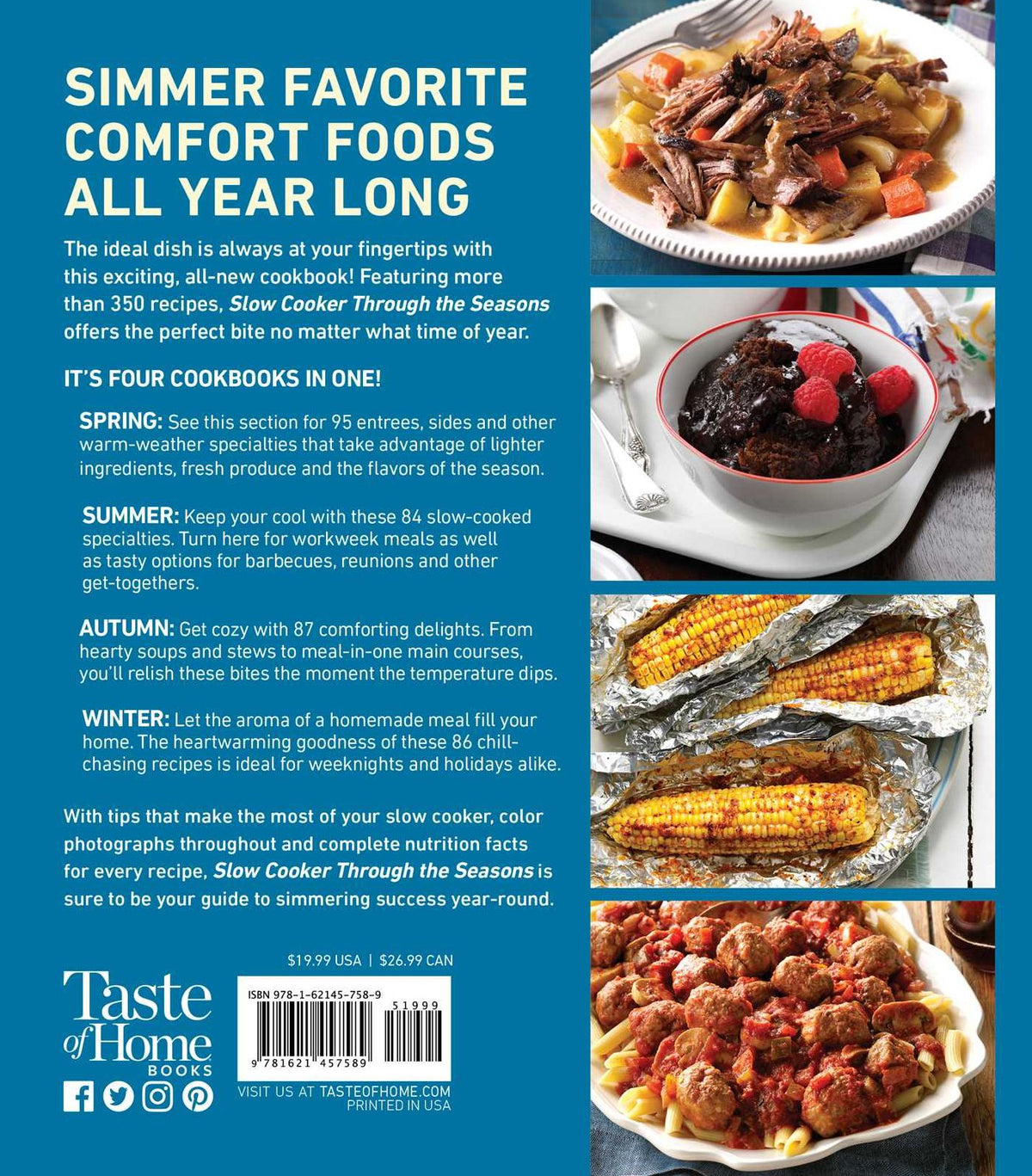 Taste of Home Slow Cooker Through the Seasons: 350+ Seasonal Recipes For Busy Families