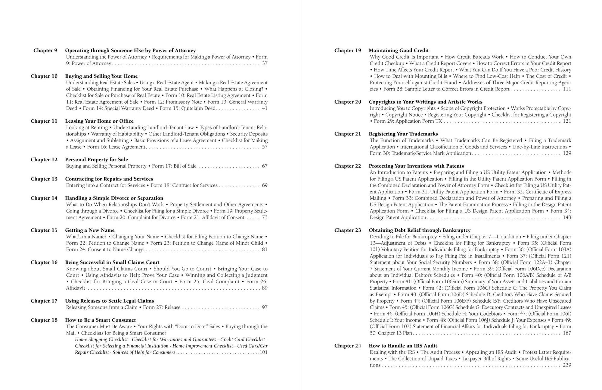 Legal Forms for Everyone: Wills, Probate, Trusts, Leases, Home Sales, Divorce, Contracts, Bankruptcy, Social Security, Patents, Copyrights, and More