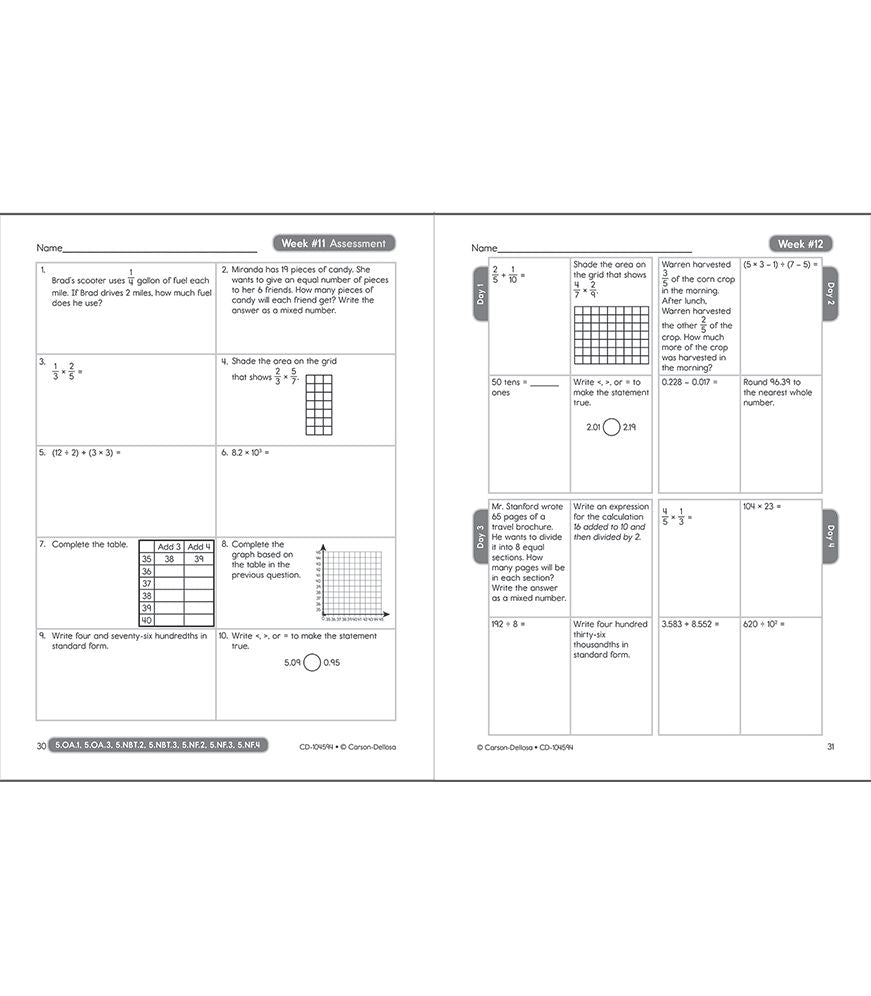 Common Core Math 4 Today, Grade 5: Daily Skill Practice