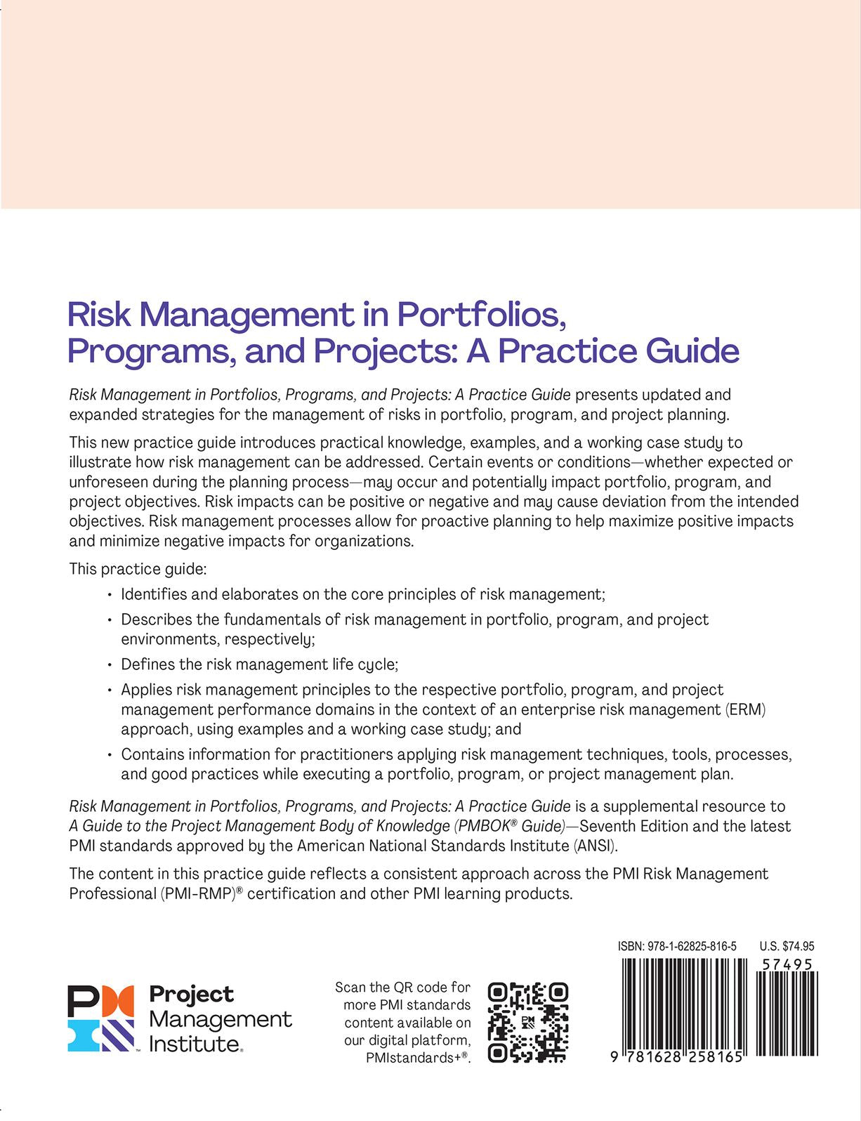 Risk Management in Portfolios, Programs, and Projects: A Practice Guide