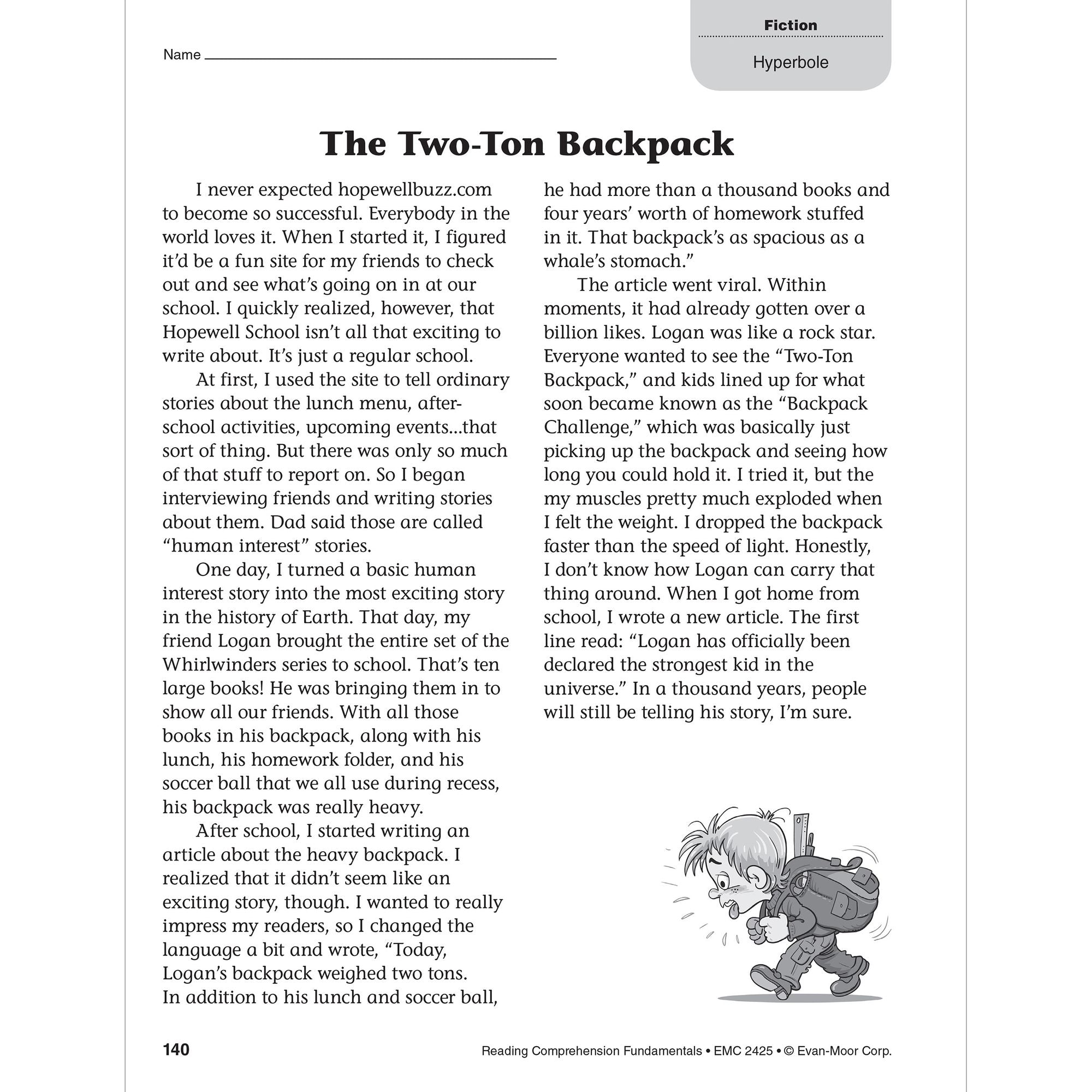 Reading Comprehension Fundamentals, Grade 5 Teacher Resource