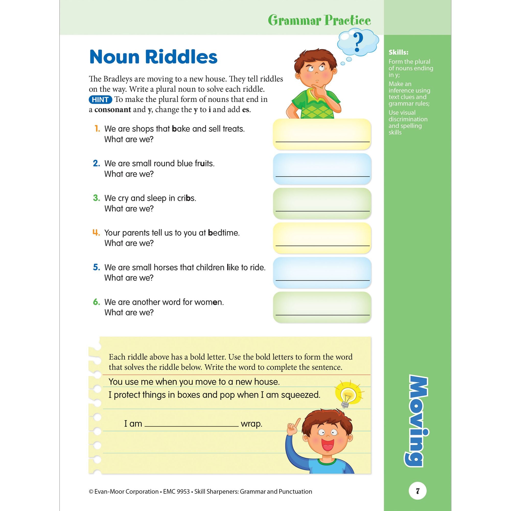 Skill Sharpeners: Grammar And Punctuation, Grade 3