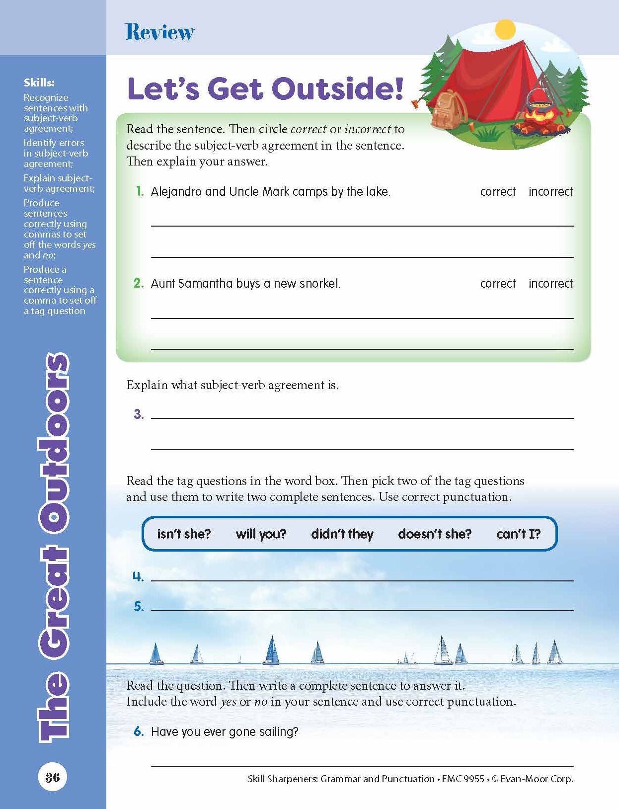 Skill Sharpeners: Grammar & Punctuation, Grade 5 Workbook