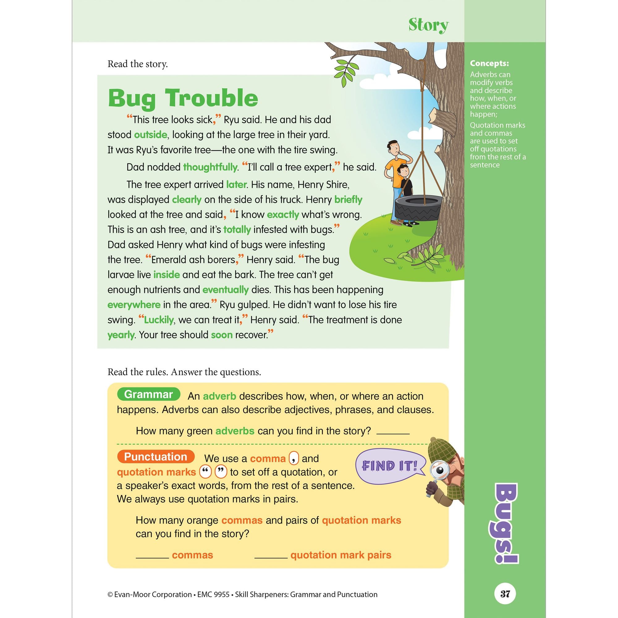 Skill Sharpeners: Grammar & Punctuation, Grade 5 Workbook