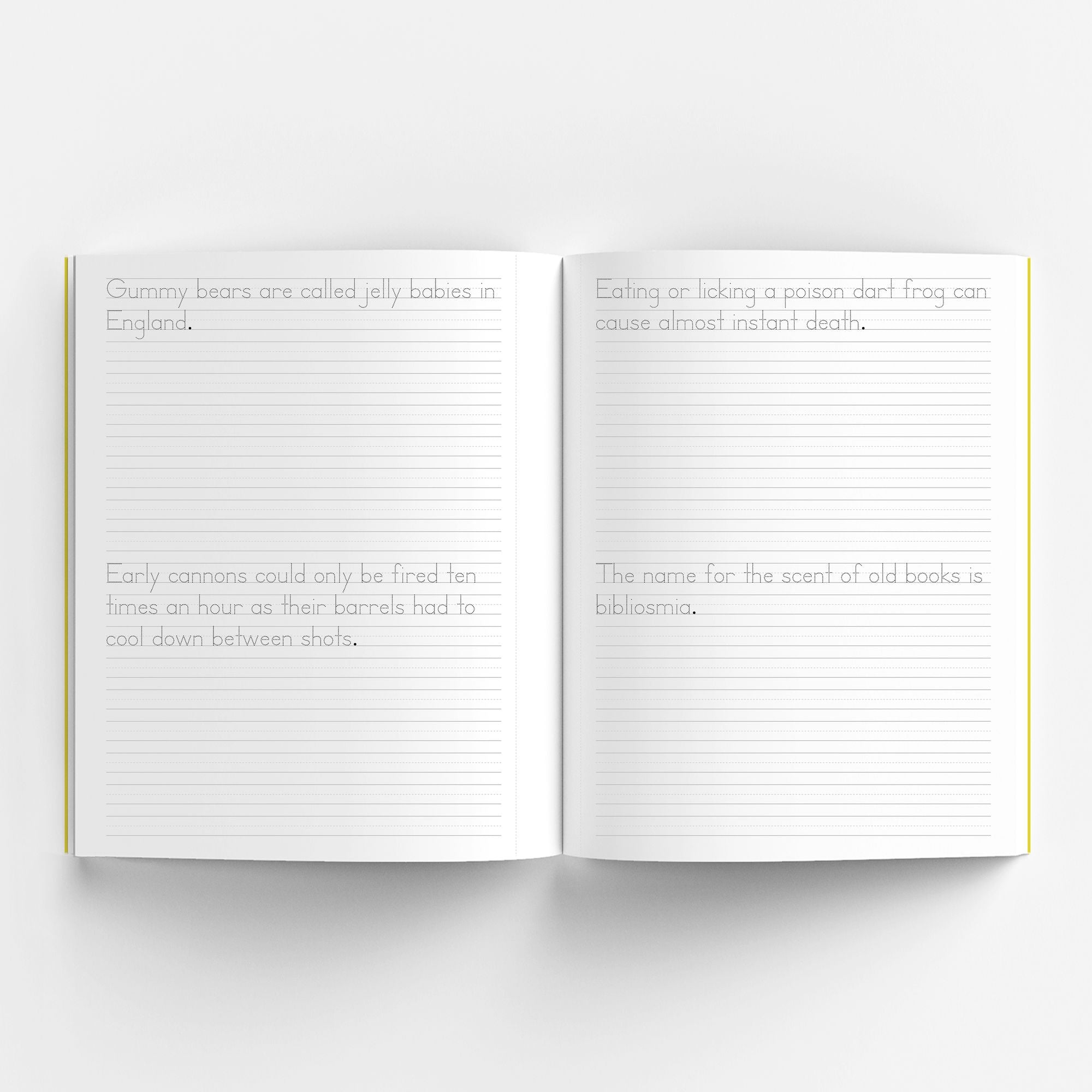 Print Handwriting Practice for Kids 8-12: 250 Awesome Fun Facts about Science, Animals, and History