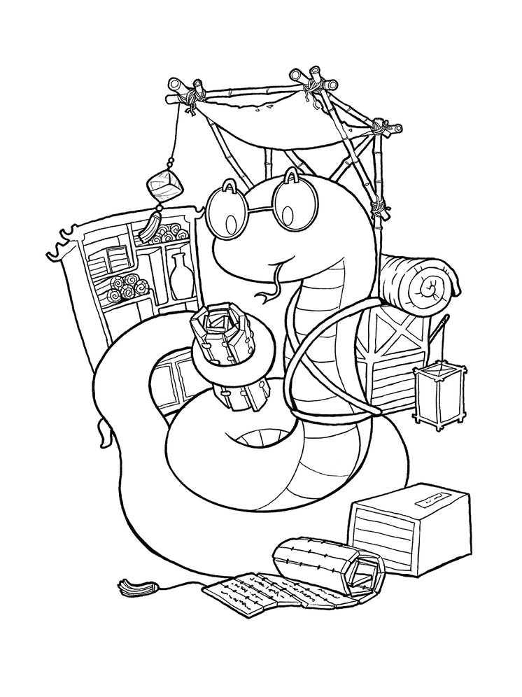 Chinese Zodiac Animals Coloring Book: 36 Prints of Fun and Creativity for Kids
