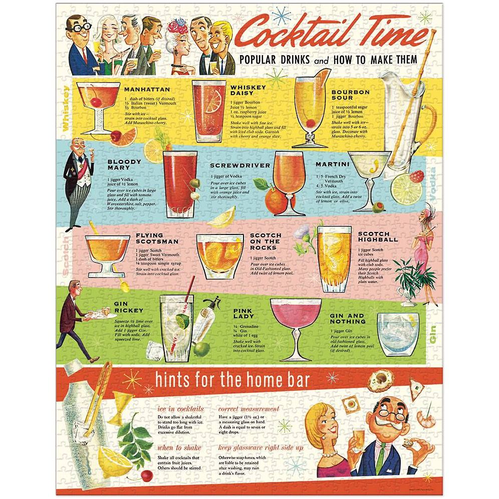 Cocktails 1,000 piece puzzle