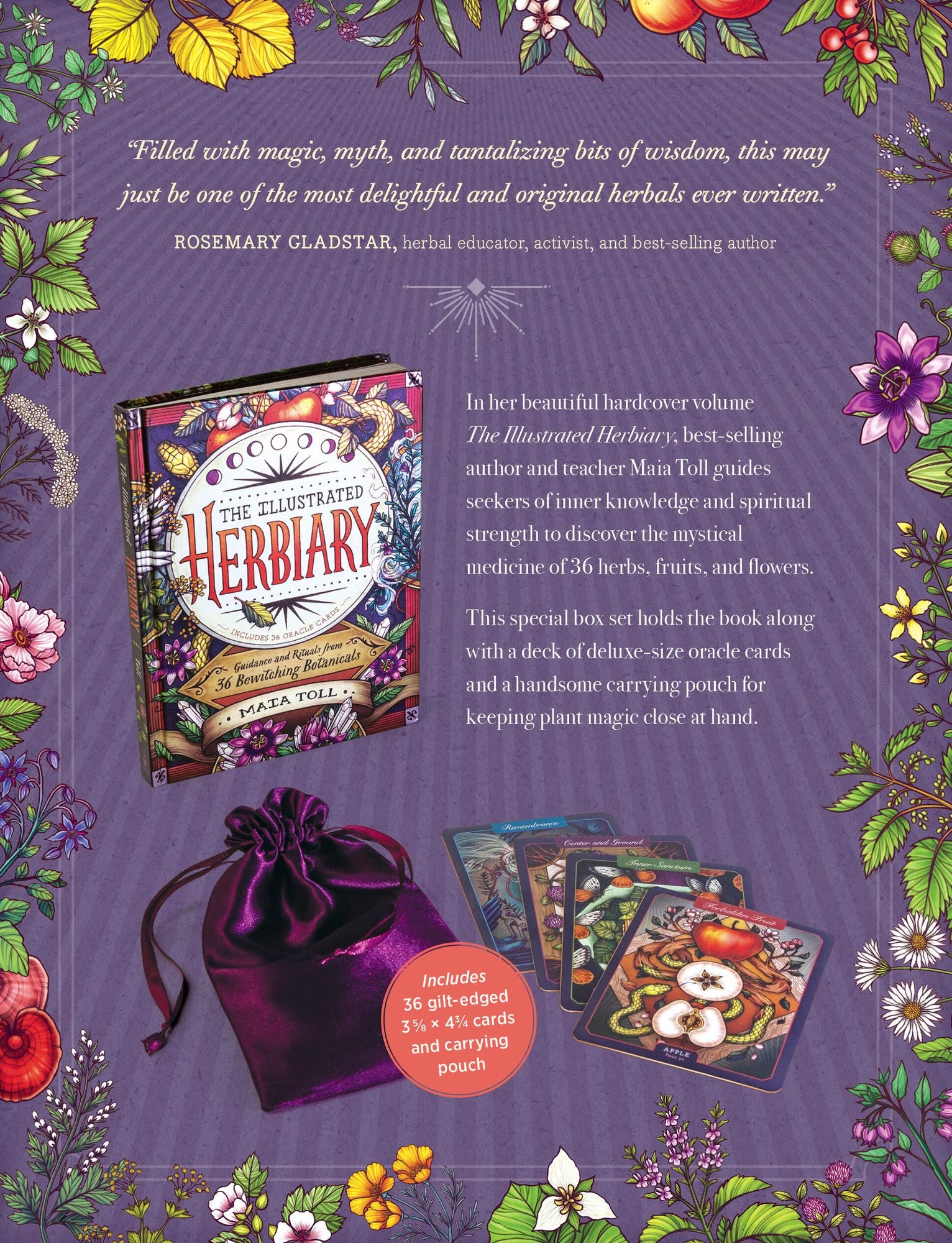 The Illustrated Herbiary Collectible Box Set: Guidance and Rituals from 36 Bewitching Botanicals; Includes Hardcover Book, Deluxe Oracle Card Set, and Carrying Pouch