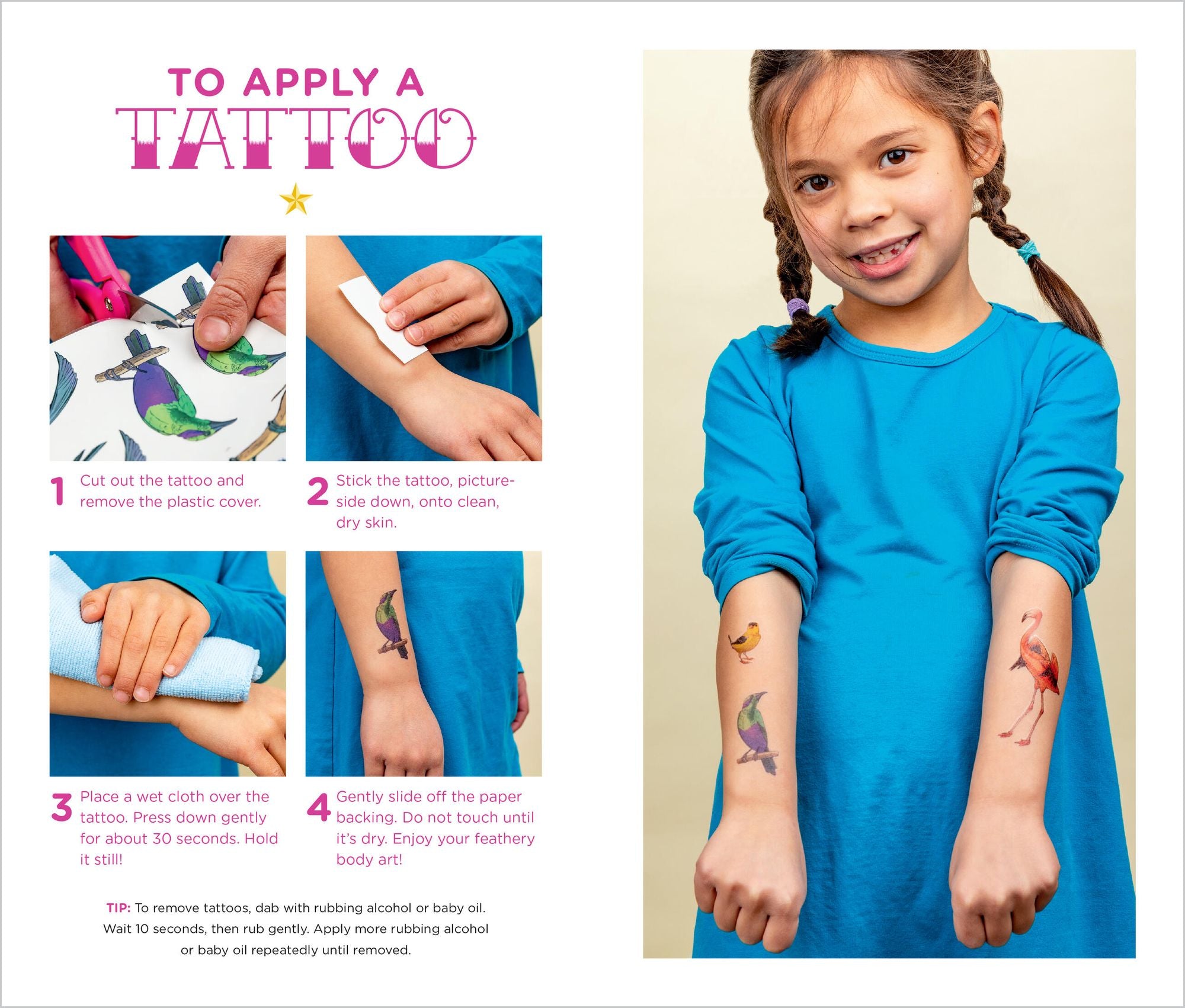 Soaring, Singing Tattoo Birds: 50 Temporary Tattoos That Teach
