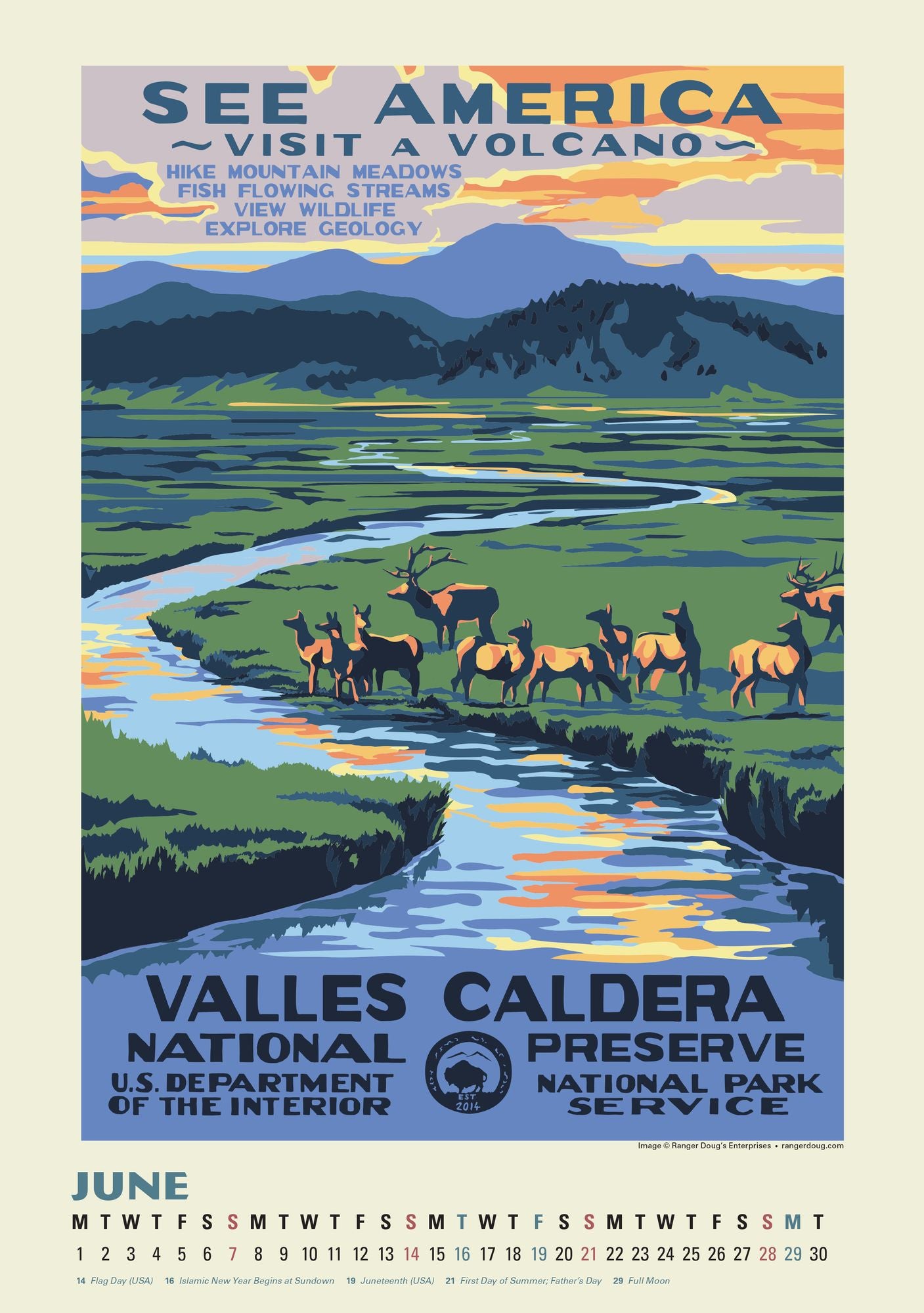 2026 National Parks Poster Art of the WPA Oversized Wall Calendar