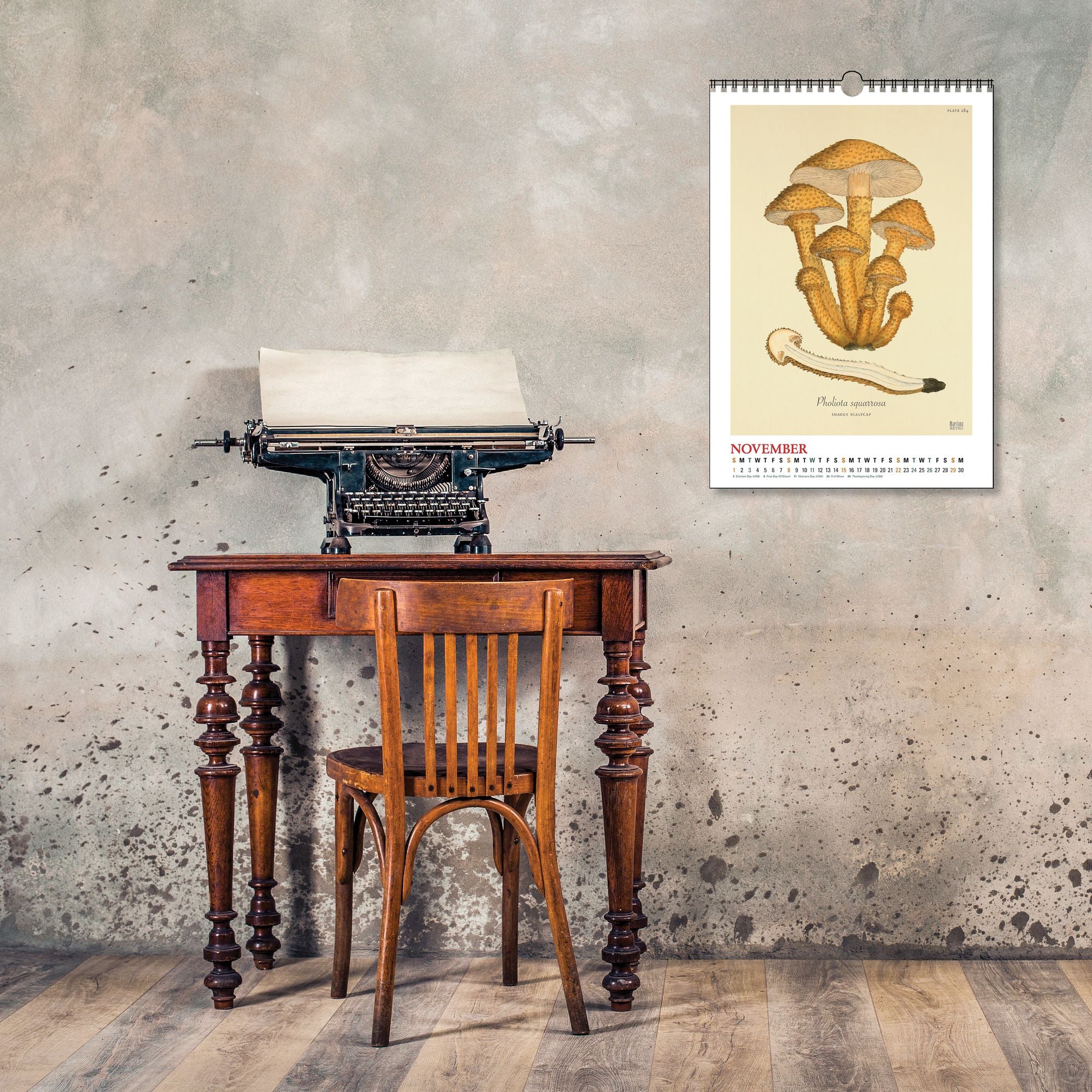 2026 Mushroom Botanicals Large Wall Calendar