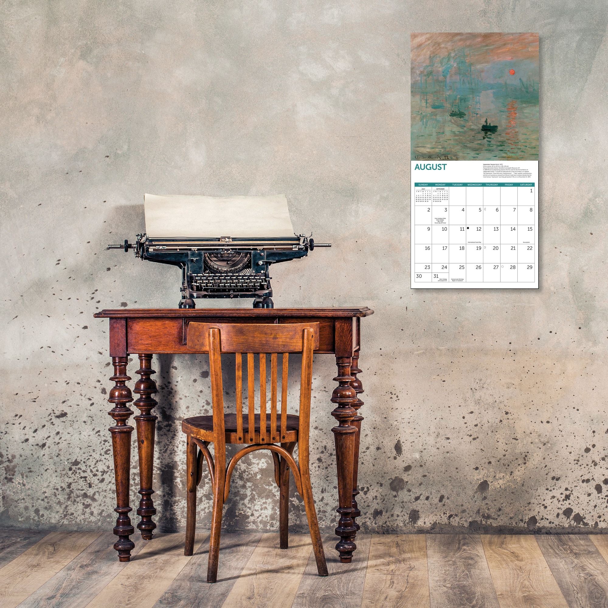 2026 Monet at Sea Wall Calendar